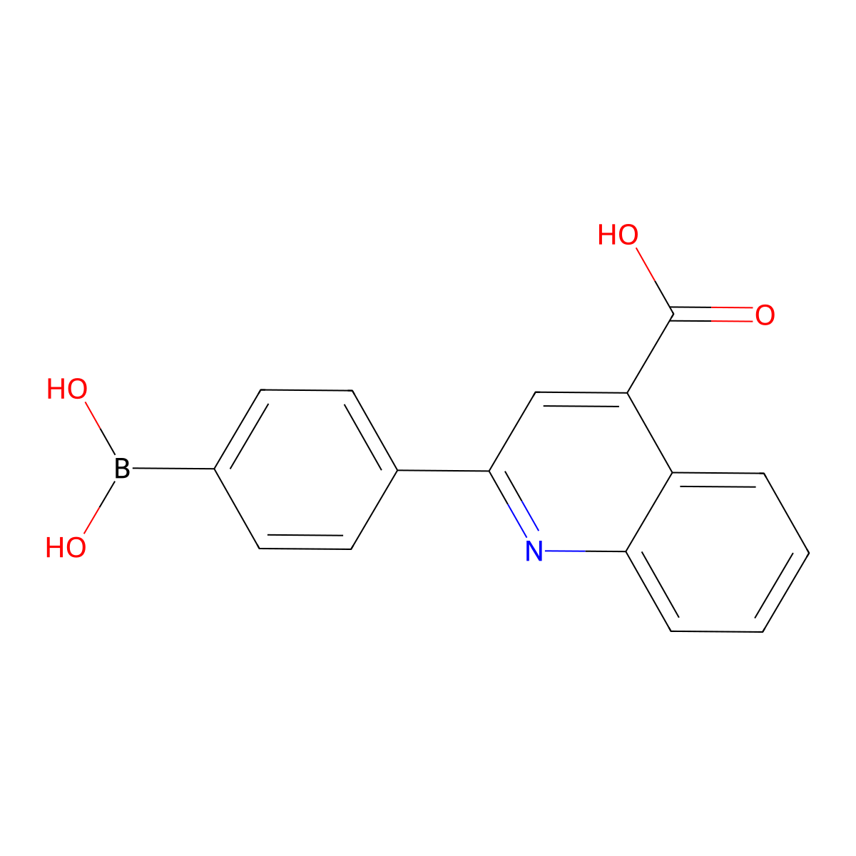 2-(4-boronophenyl)quinoline-4-carboxylic Acid molecular structure, CAS 373384-17-9