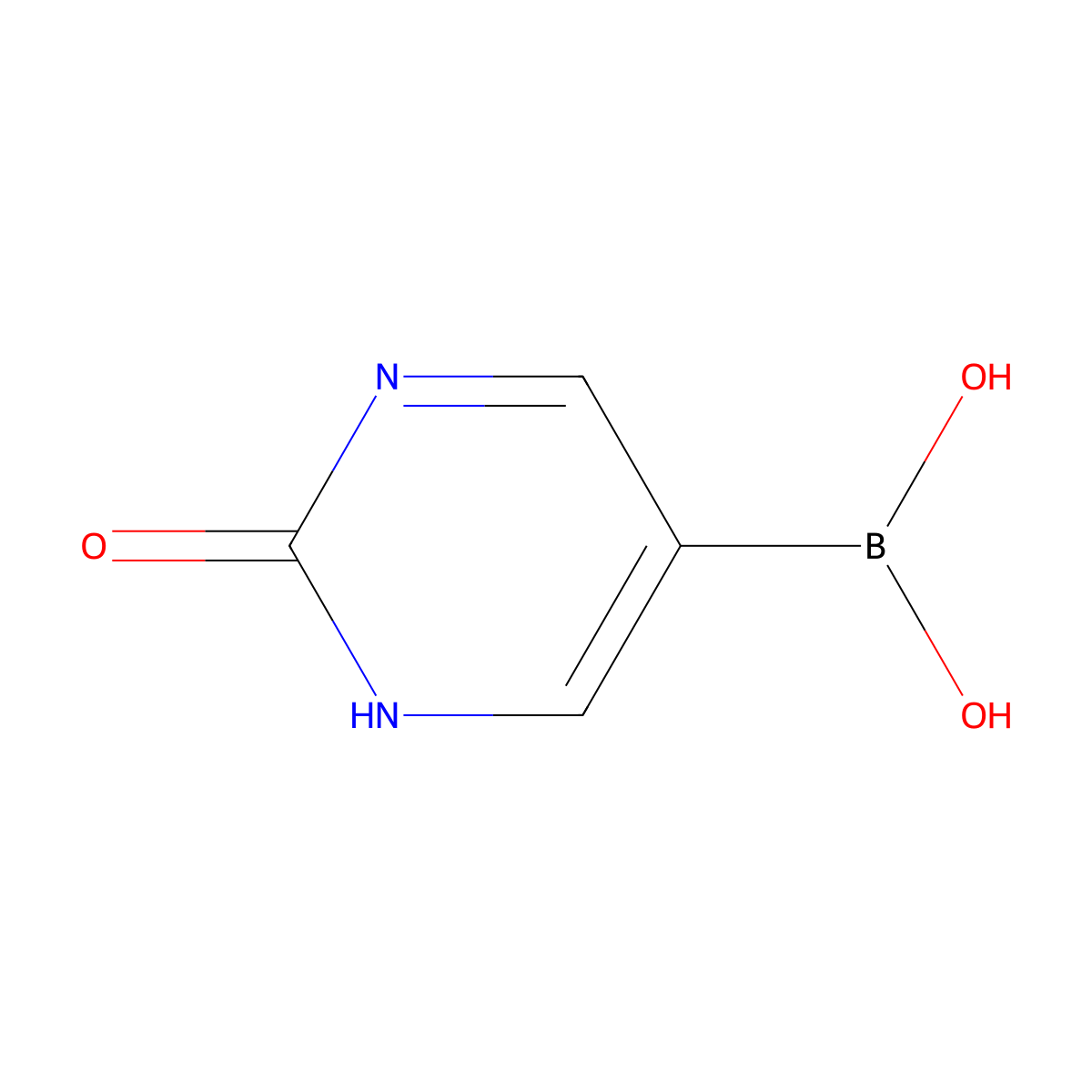 2-Hydroxypyrimidine-5-boronic acid molecular structure, CAS 373384-19-1