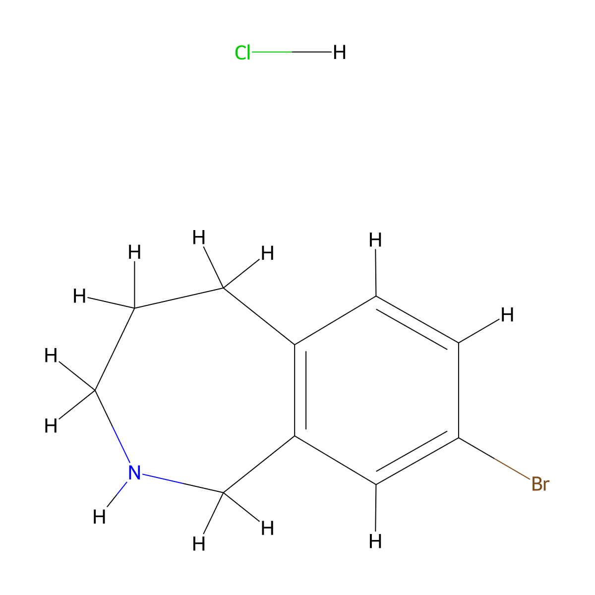 8-bromo-2,3,4,5-tetrahydro-1H-2-benzazepine hydrochloride molecular structure, CAS 373385-06-9