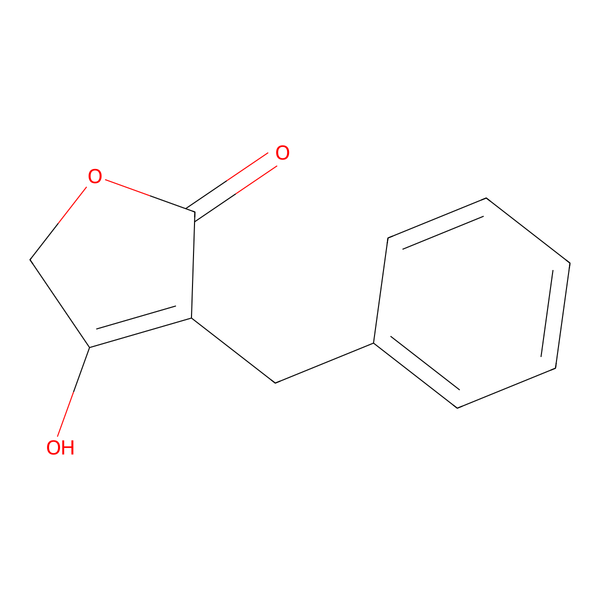 2(5H)Furanone, 3-benzyl-4-hydroxy- molecular structure, CAS 3734-22-3