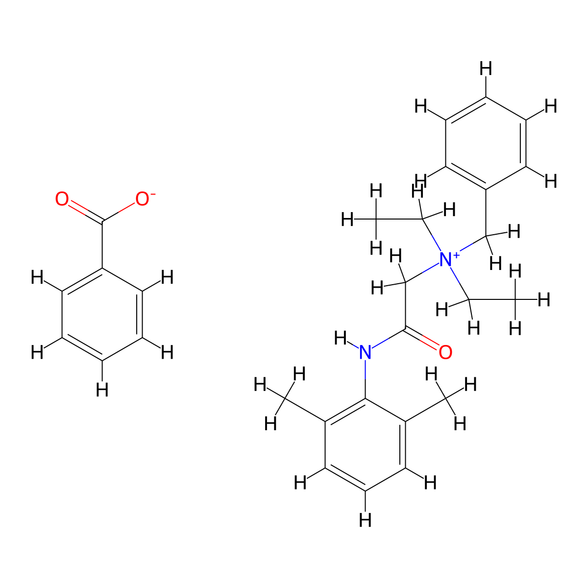 Denatonium Benzoate molecular structure, CAS 3734-33-6
