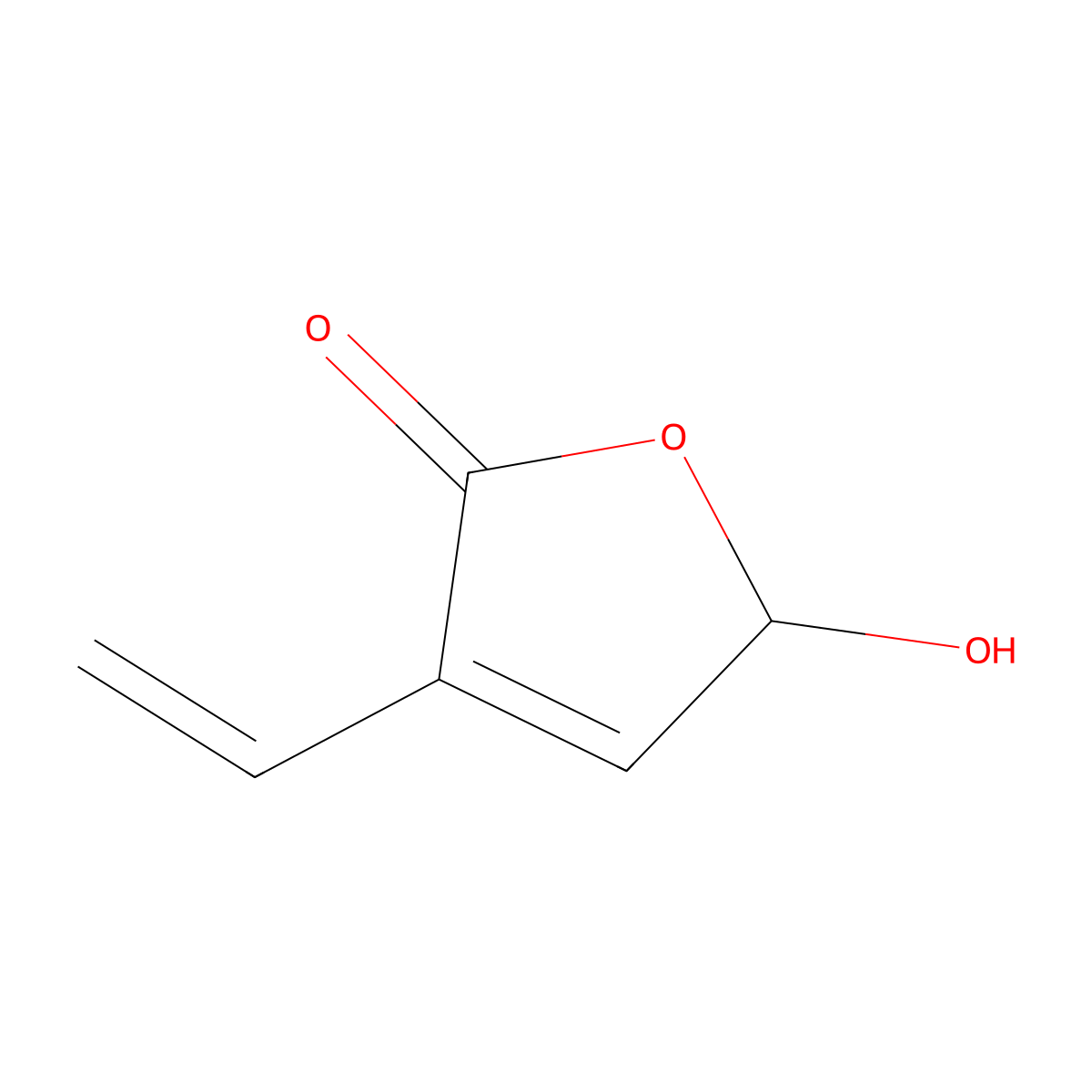 5-Hydroxy-3-vinyl-2(5H)-furanone molecular structure, CAS 3734-60-9