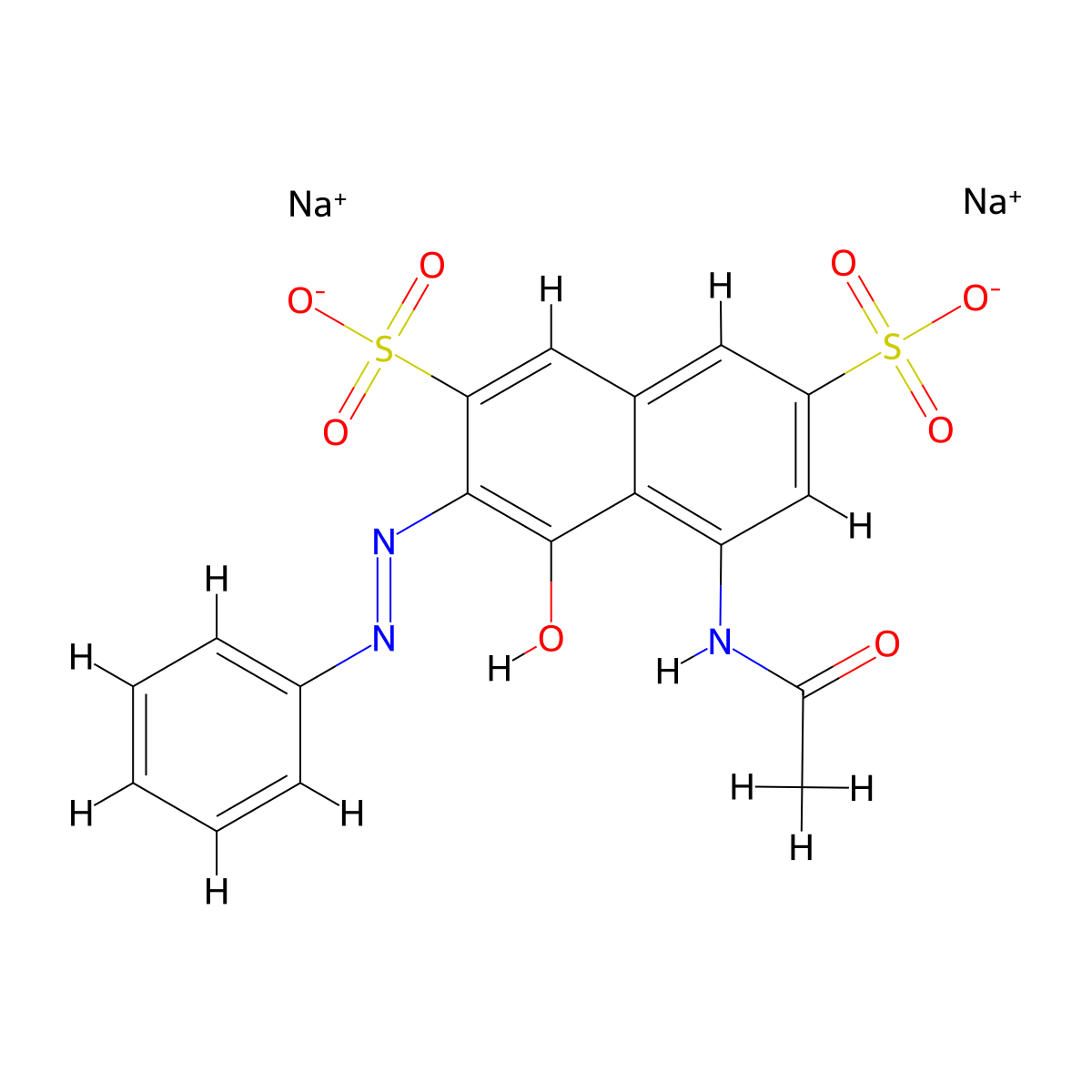 C.I. Acid Red 1 molecular structure, CAS 3734-67-6