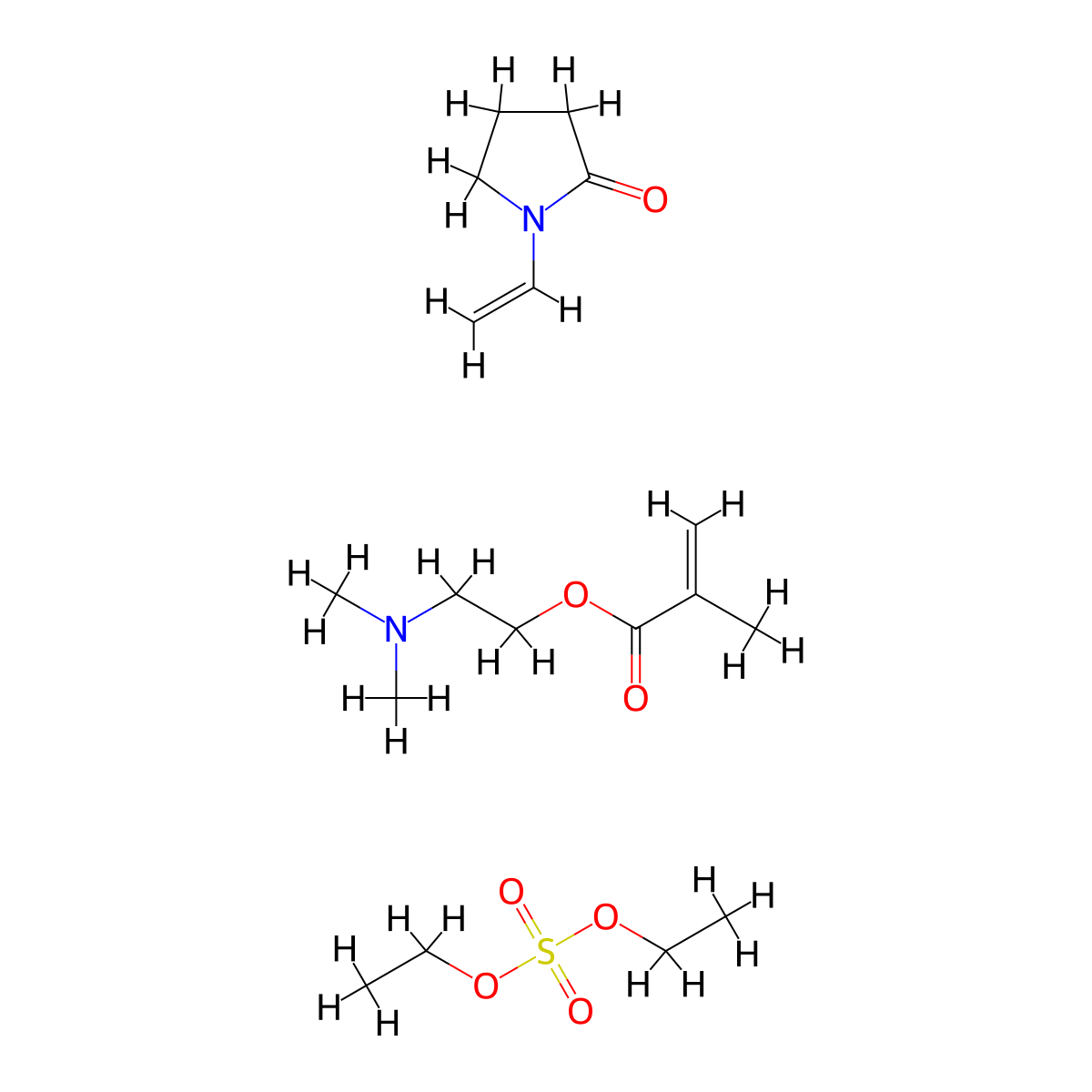 Polyquaternium-11 molecular structure, CAS 37348-62-2