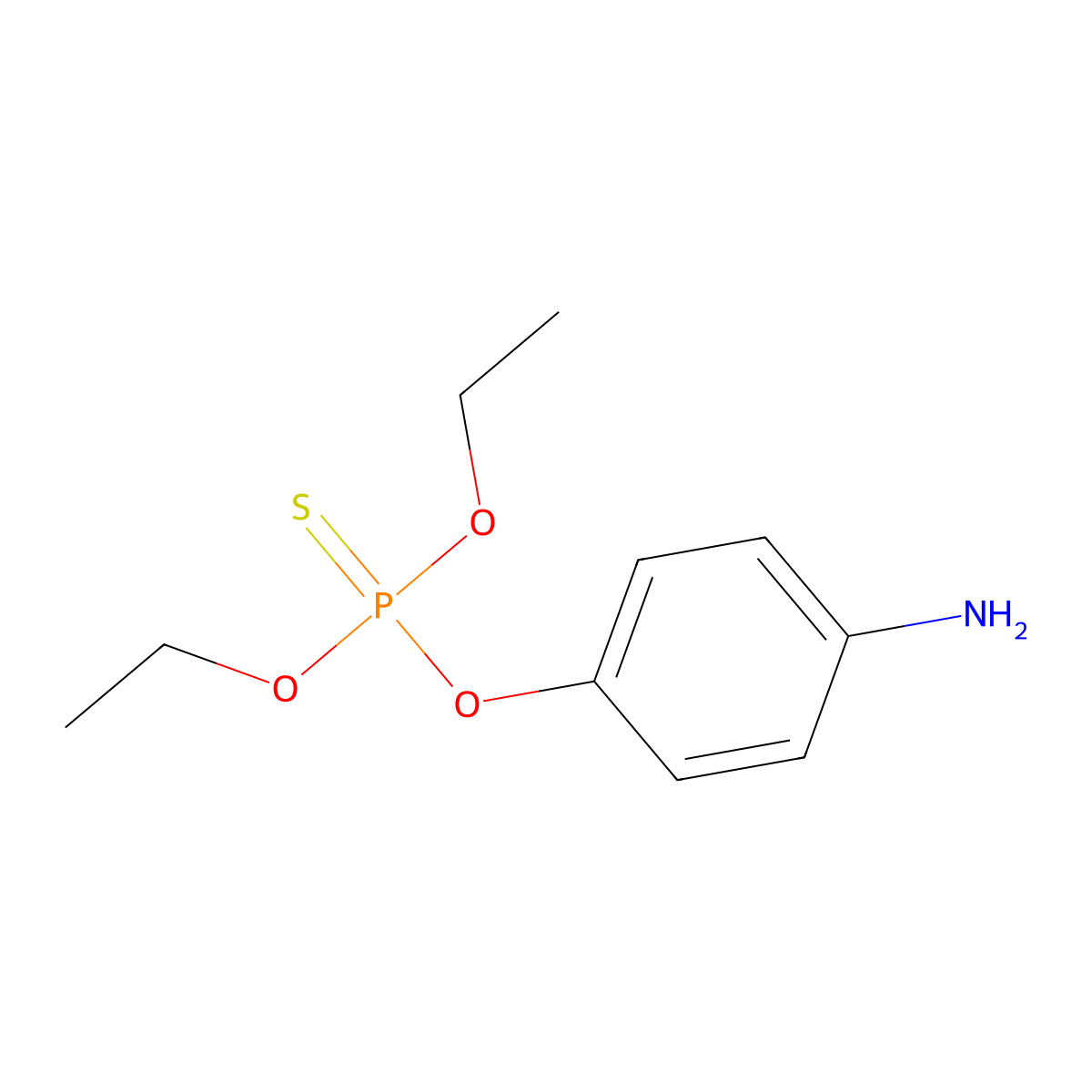 Aminoparathion molecular structure, CAS 3735-01-1