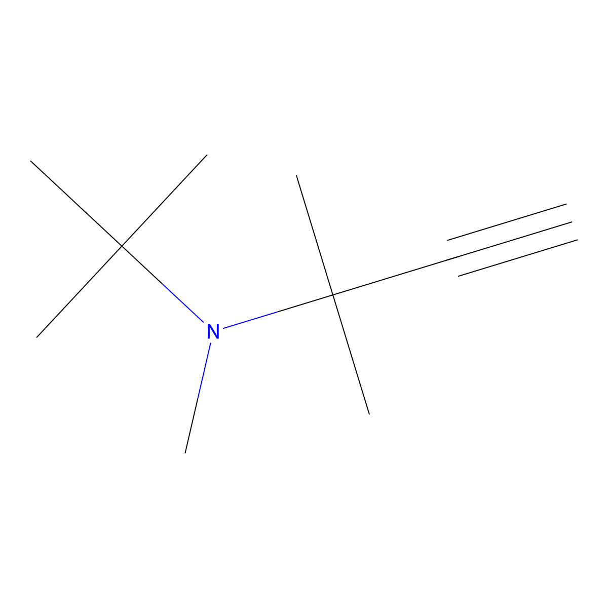 Butynamine molecular structure, CAS 3735-65-7