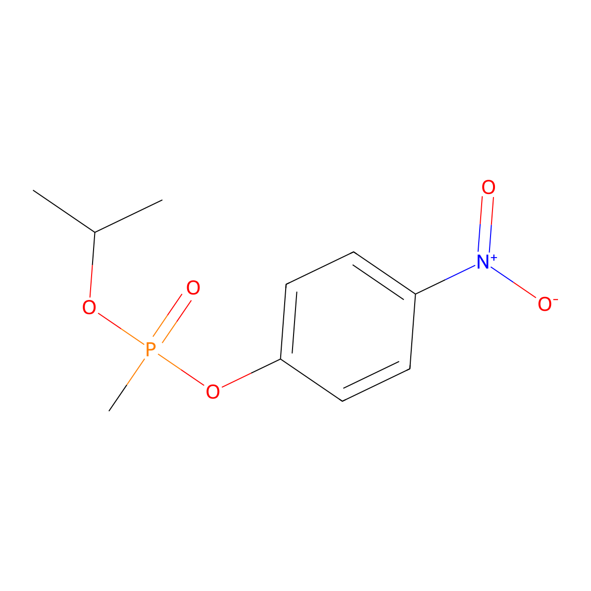 1-Methylethyl 4-nitrophenyl P-methylphosphonate molecular structure, CAS 3735-97-5