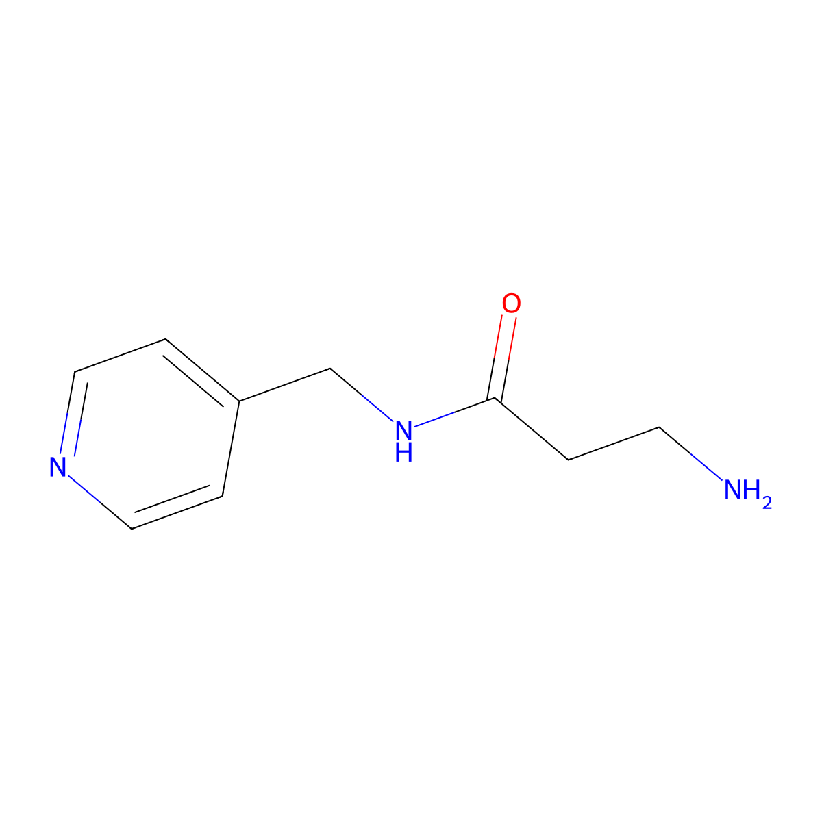 3-amino-N-(pyridin-4-ylmethyl)propanamide molecular structure, CAS 373598-24-4