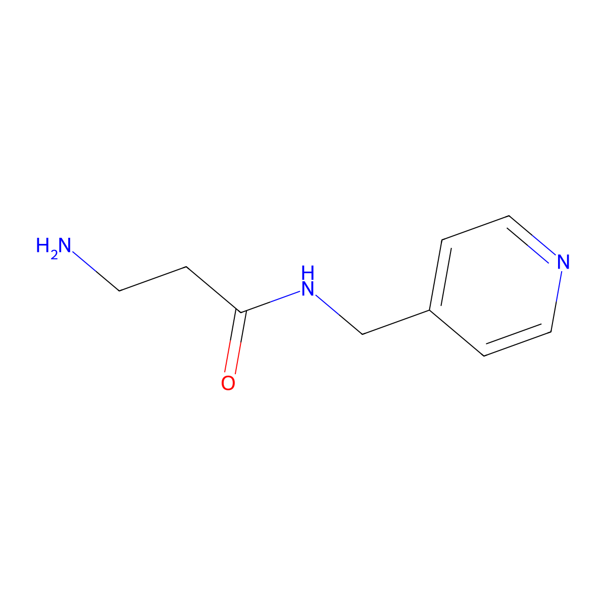 3-amino-N-(pyridin-4-ylmethyl)propanamide molecular structure, CAS 373598-24-4