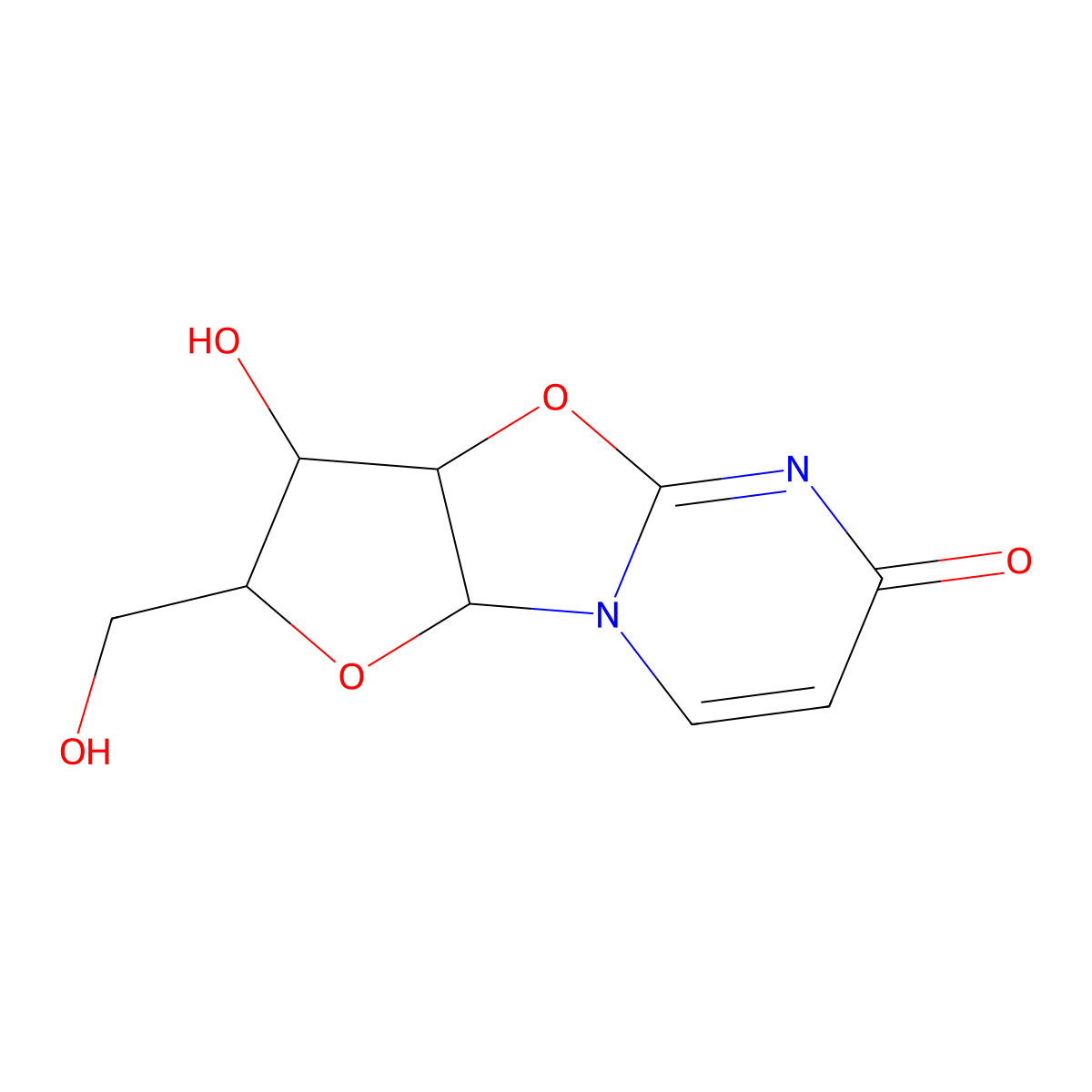 2,2'-Anhydrouridine molecular structure, CAS 3736-77-4