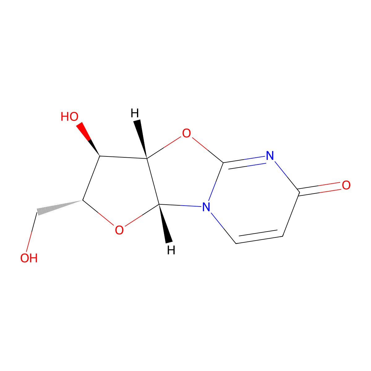 2,2'-Anhydrouridine molecular structure, CAS 3736-77-4