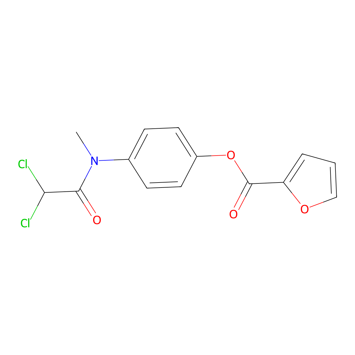 Diloxanide furoate molecular structure, CAS 3736-81-0