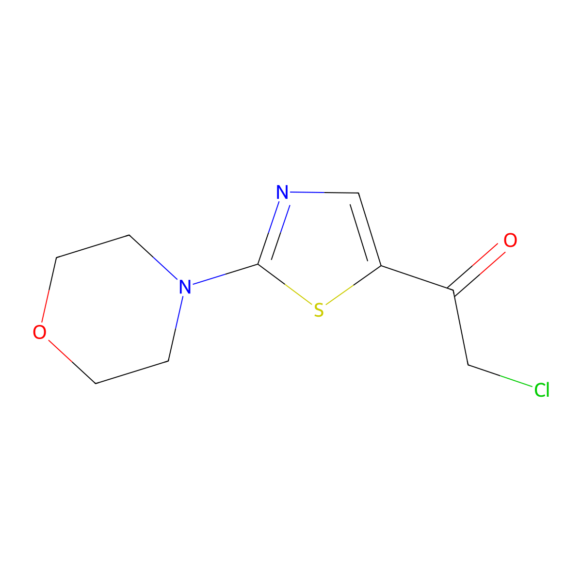2-Chloro-1-[2-(morpholin-4-yl)-1,3-thiazol-5-yl]ethan-1-one molecular structure, CAS 373602-89-2
