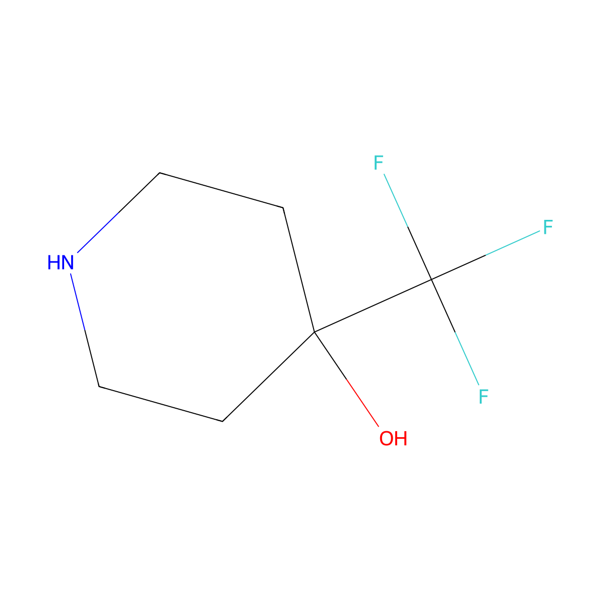 4-(Trifluoromethyl)-4-piperidinol molecular structure, CAS 373603-69-1