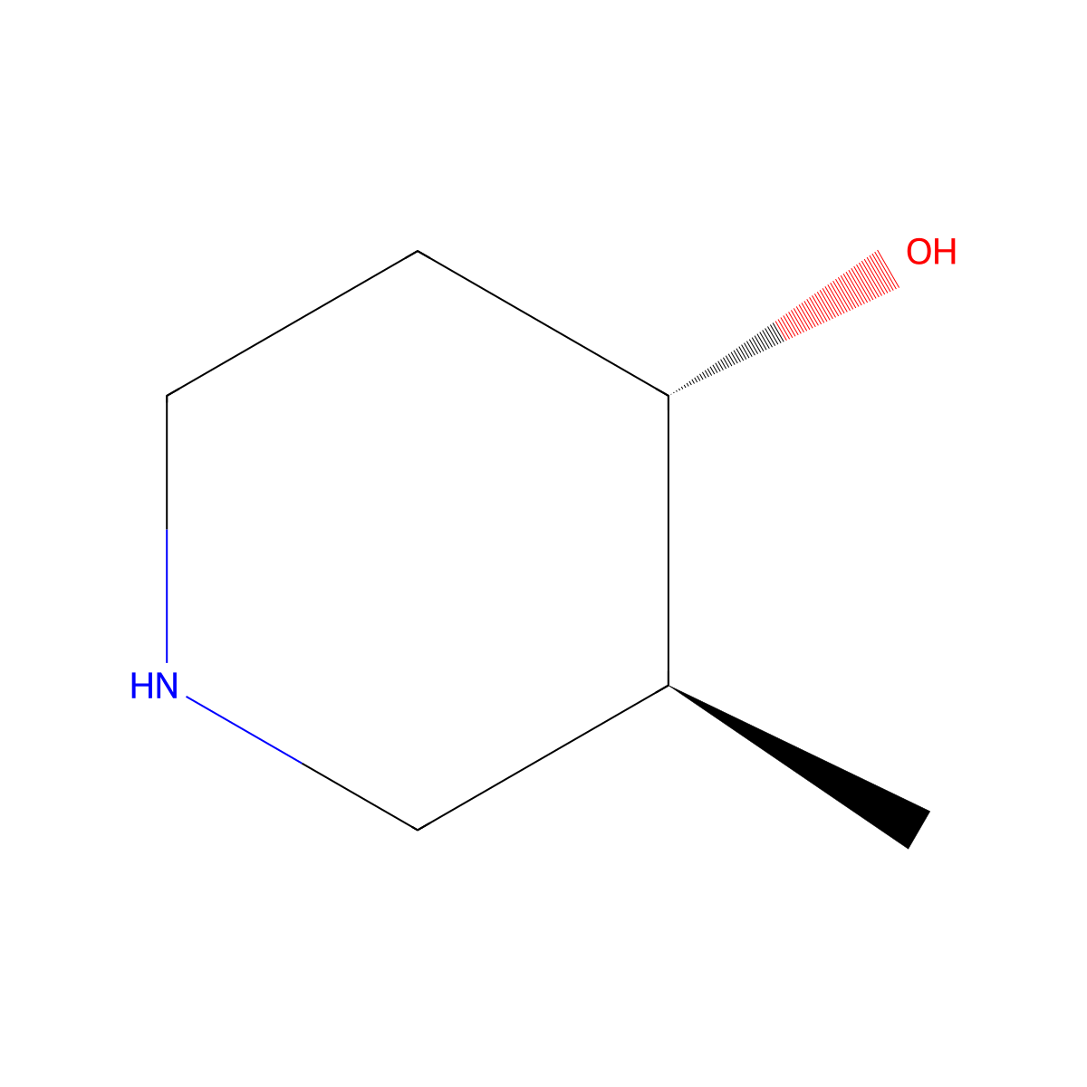 (3S,4S)-3-methylpiperidin-4-ol molecular structure, CAS 373603-76-0