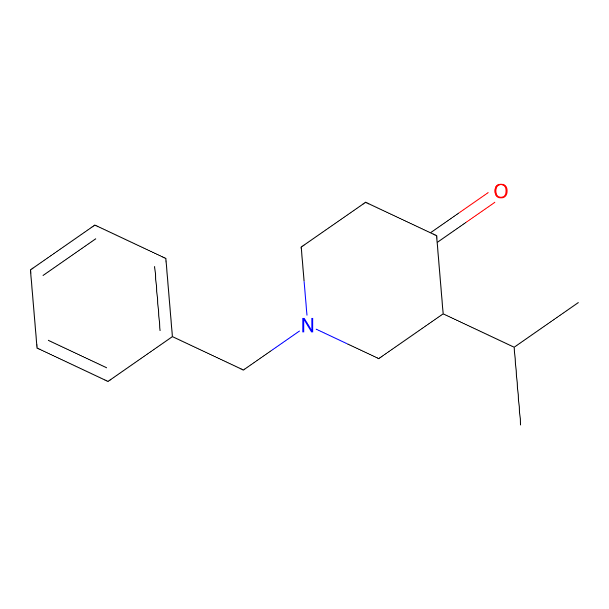 1-Benzyl-3-isopropyl-piperidin-4-one molecular structure, CAS 373604-07-0