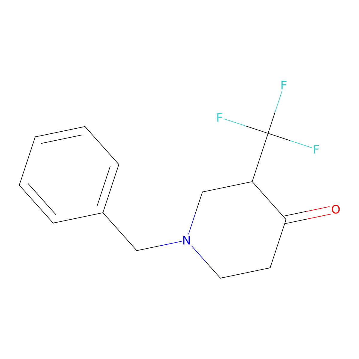 1-Benzyl-3-(trifluoromethyl)piperidin-4-one molecular structure, CAS 373604-45-6