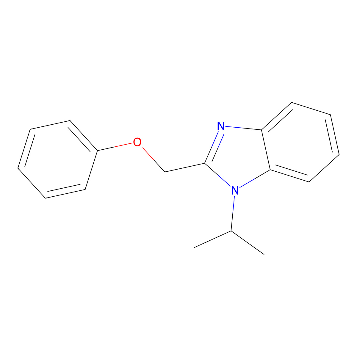 2-(phenoxymethyl)-1-(propan-2-yl)-1H-1,3-benzodiazole molecular structure, CAS 373611-05-3