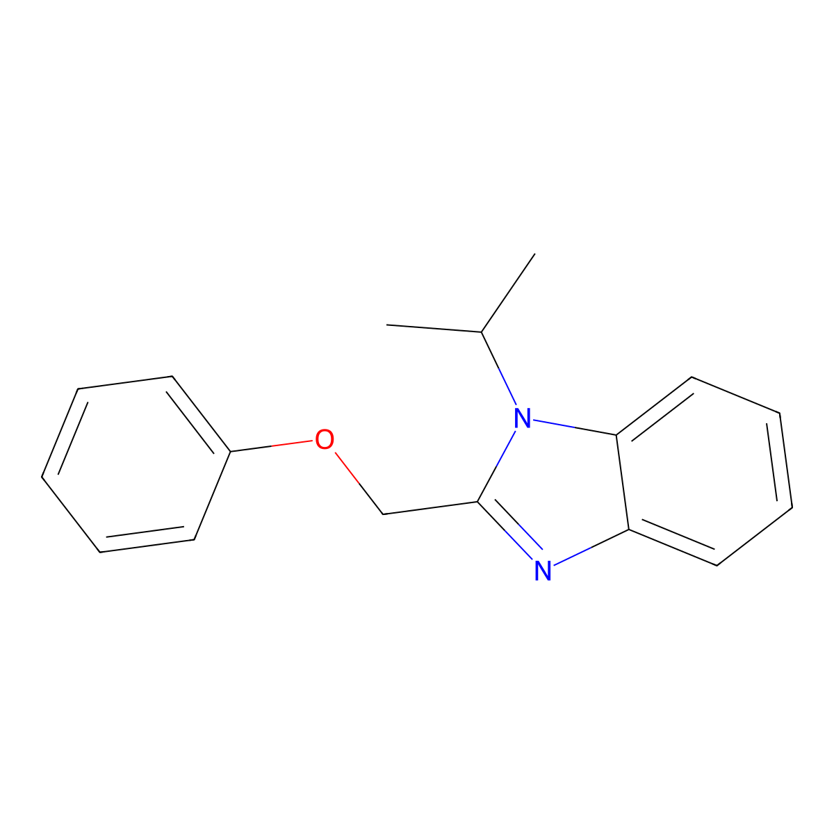 2-(phenoxymethyl)-1-(propan-2-yl)-1H-1,3-benzodiazole molecular structure, CAS 373611-05-3