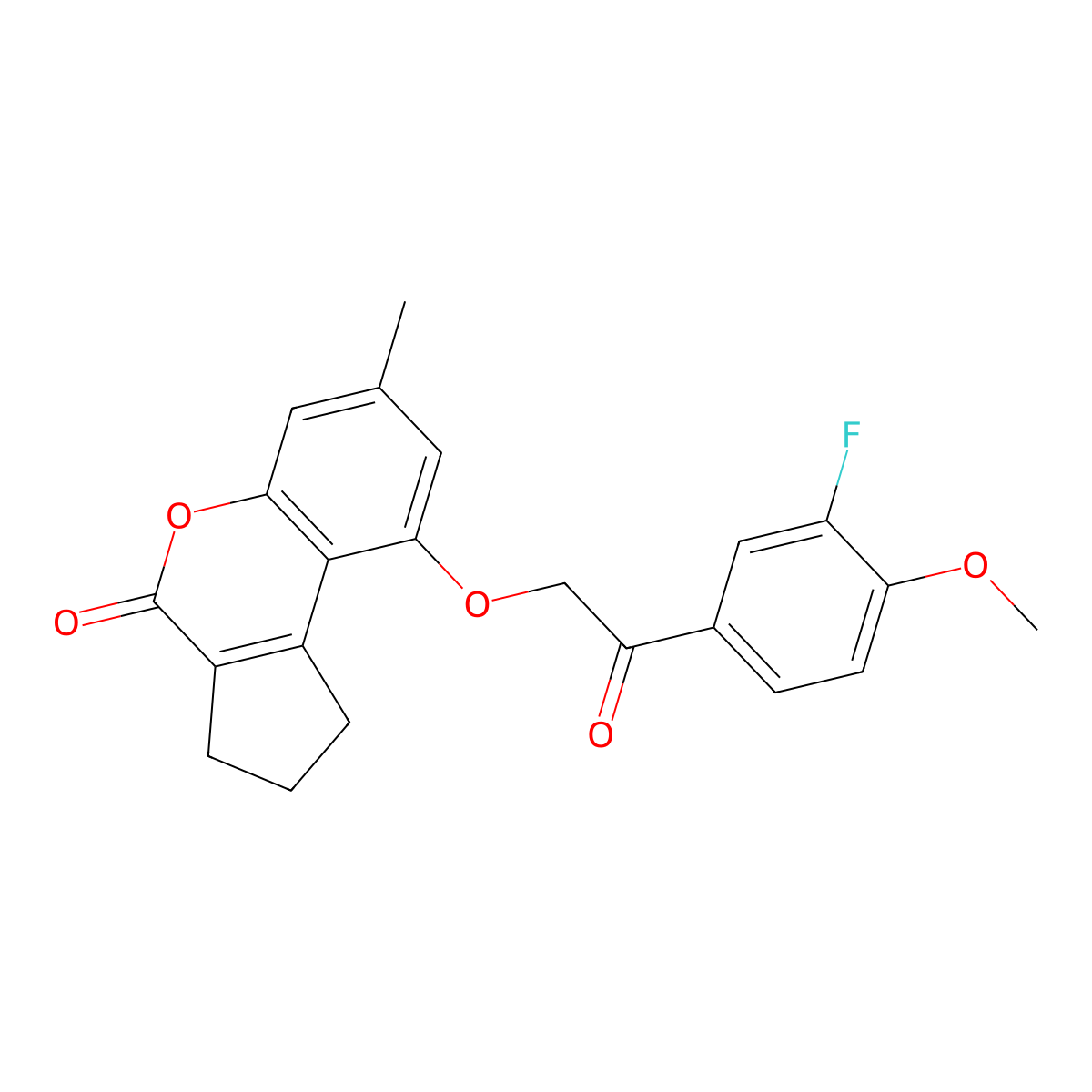 9-[2-(3-fluoro-4-methoxyphenyl)-2-oxoethoxy]-7-methyl-2,3-dihydrocyclopenta[c]chromen-4(1H)-one molecular structure, CAS 373611-42-8