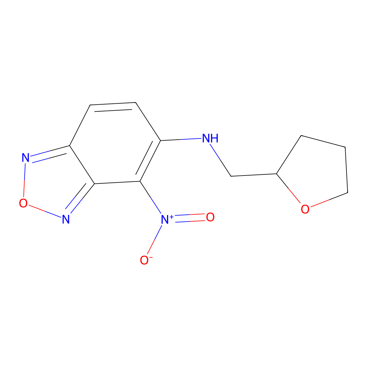 4-nitro-N-(oxolan-2-ylmethyl)-2,1,3-benzoxadiazol-5-amine molecular structure, CAS 373611-43-9
