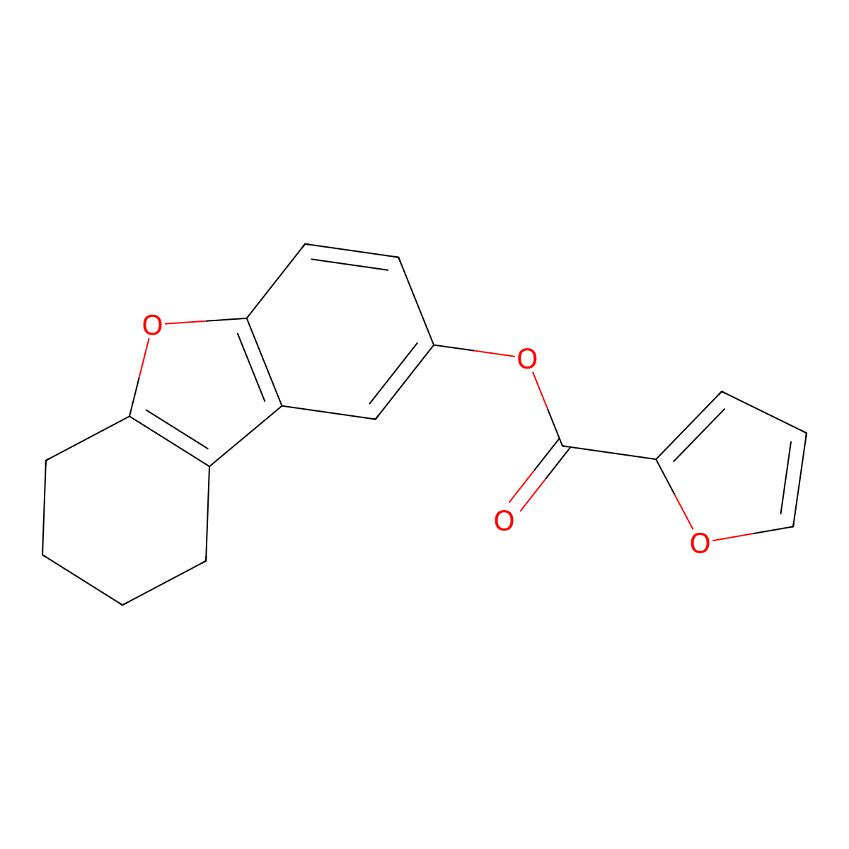 6,7,8,9-Tetrahydrodibenzo[b,d]furan-2-yl furan-2-carboxylate molecular structure, CAS 373612-18-1