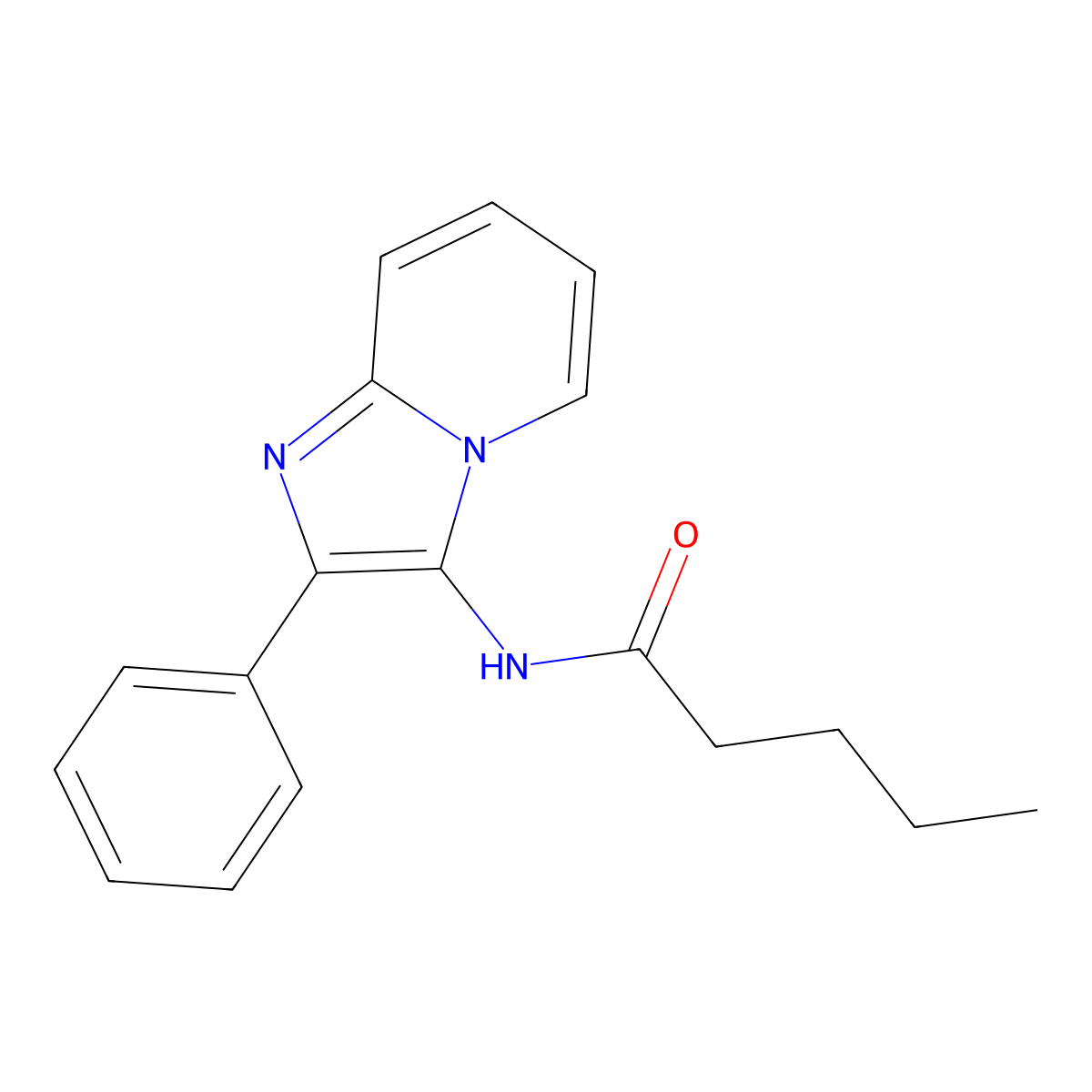 N-{2-Phenylimidazo[1,2-A]pyridin-3-YL}pentanamide molecular structure, CAS 373613-72-0
