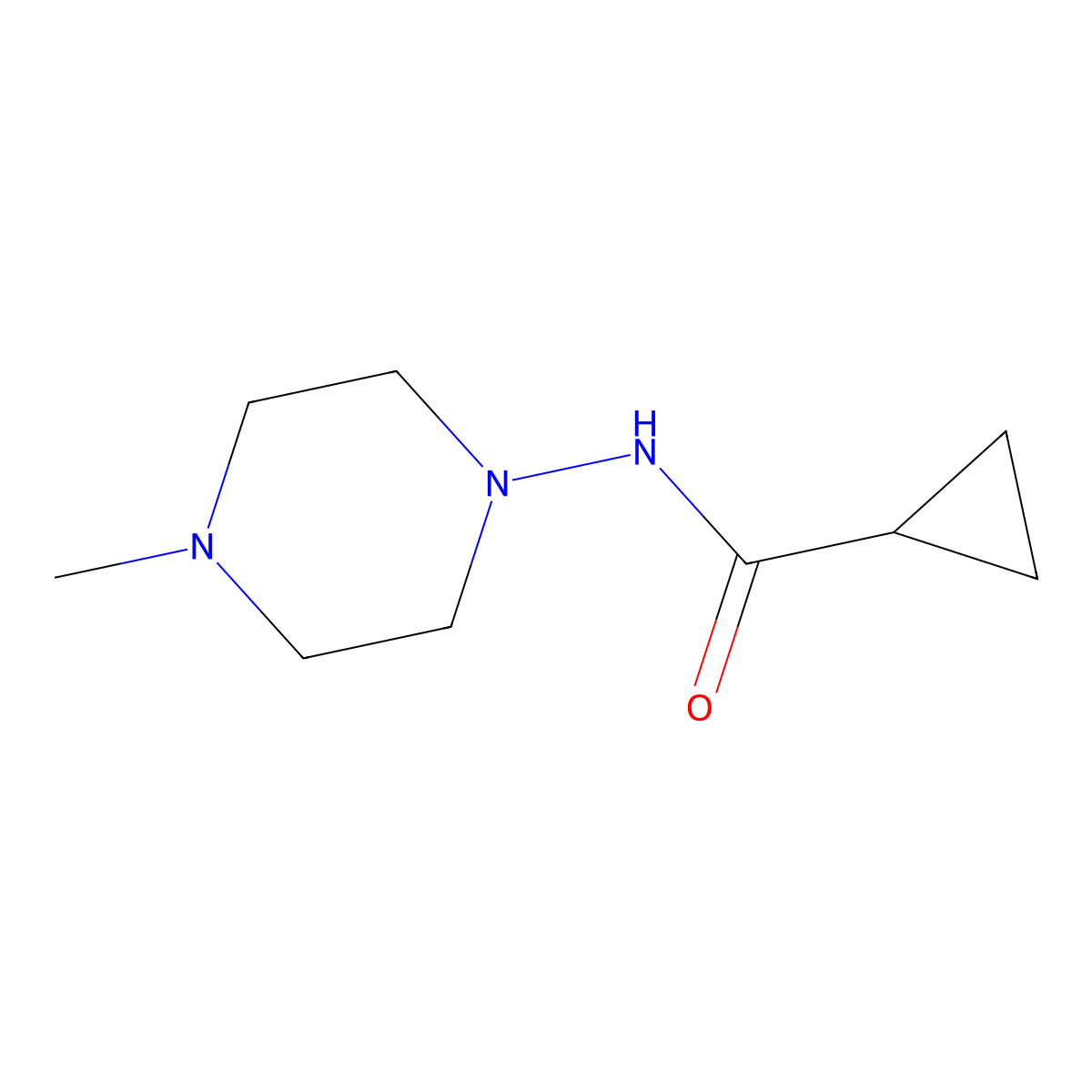 N-(4-methylpiperazin-1-yl)cyclopropanecarboxamide molecular structure, CAS 373616-28-5