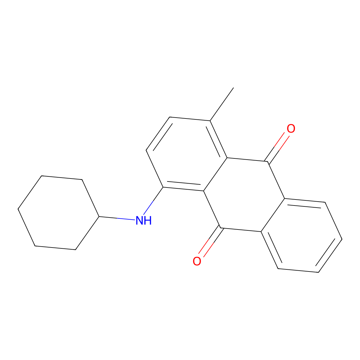1-(Cyclohexylamino)-4-methylanthracene-9,10-dione molecular structure, CAS 373616-87-6