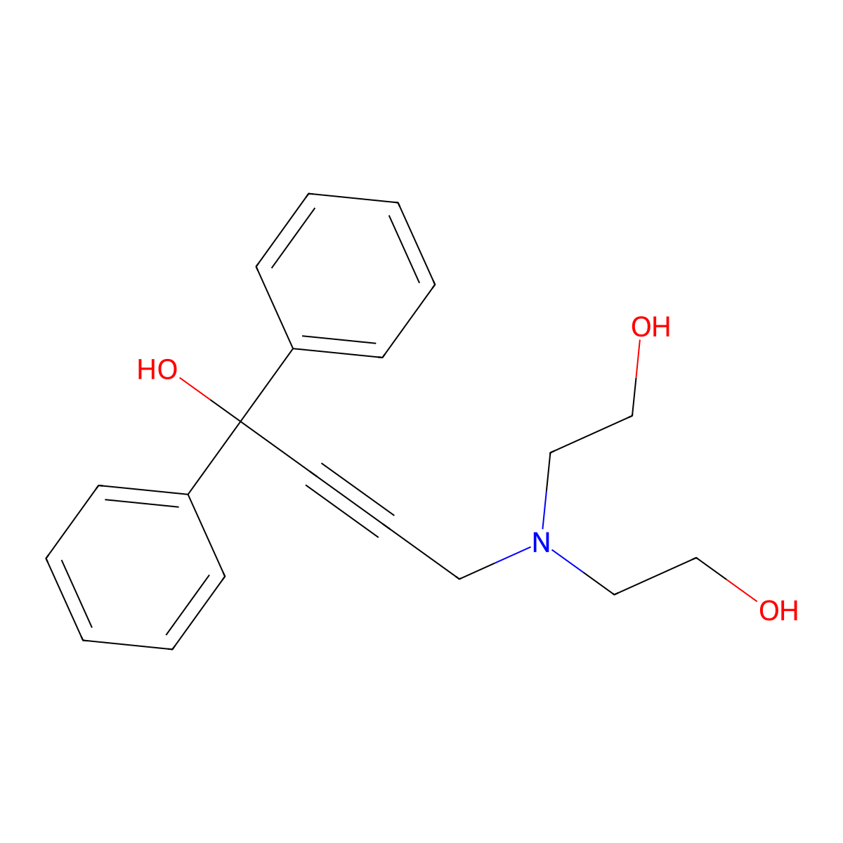 4-[Bis(2-hydroxyethyl)amino]-1,1-diphenylbut-2-yn-1-ol molecular structure, CAS 373617-93-7