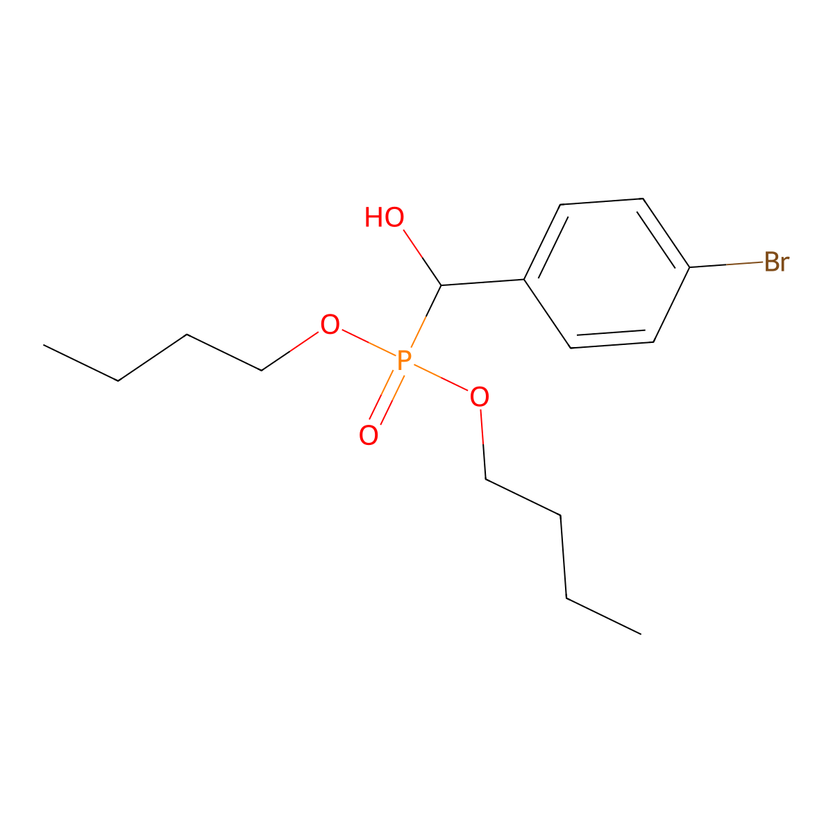 (4-Bromophenyl)-dibutoxyphosphorylmethanol molecular structure, CAS 373619-00-2