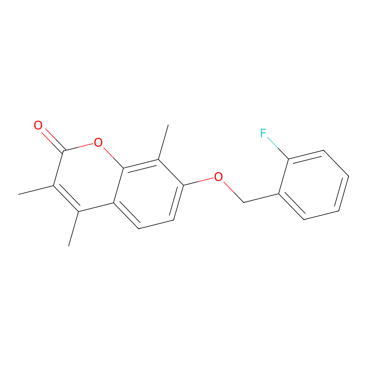 7-[(2-fluorobenzyl)oxy]-3,4,8-trimethyl-2H-chromen-2-one molecular structure, CAS 373619-56-8