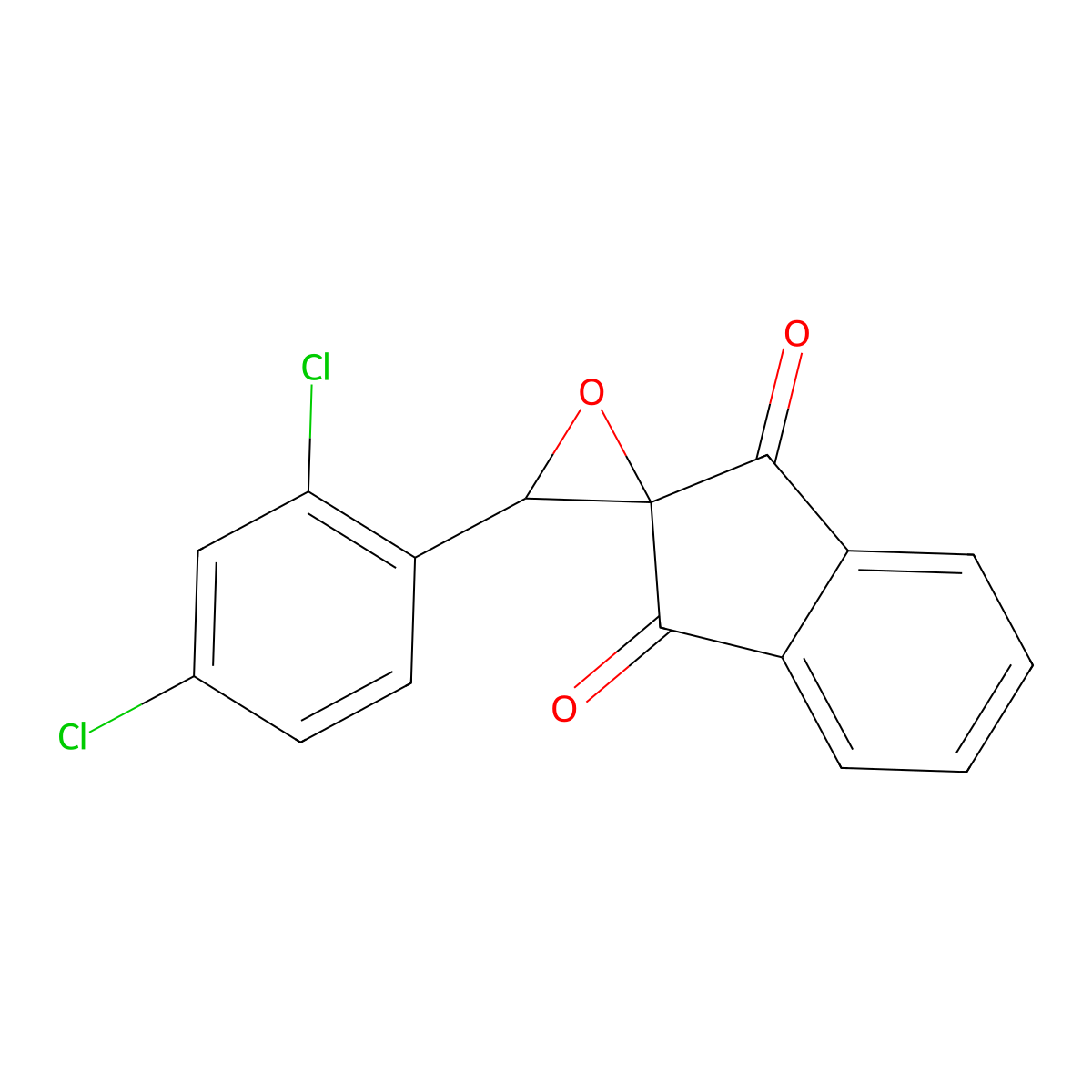3'-(2,4-Dichlorophenyl)spiro[indene-2,2'-oxirane]-1,3-dione molecular structure, CAS 373619-81-9