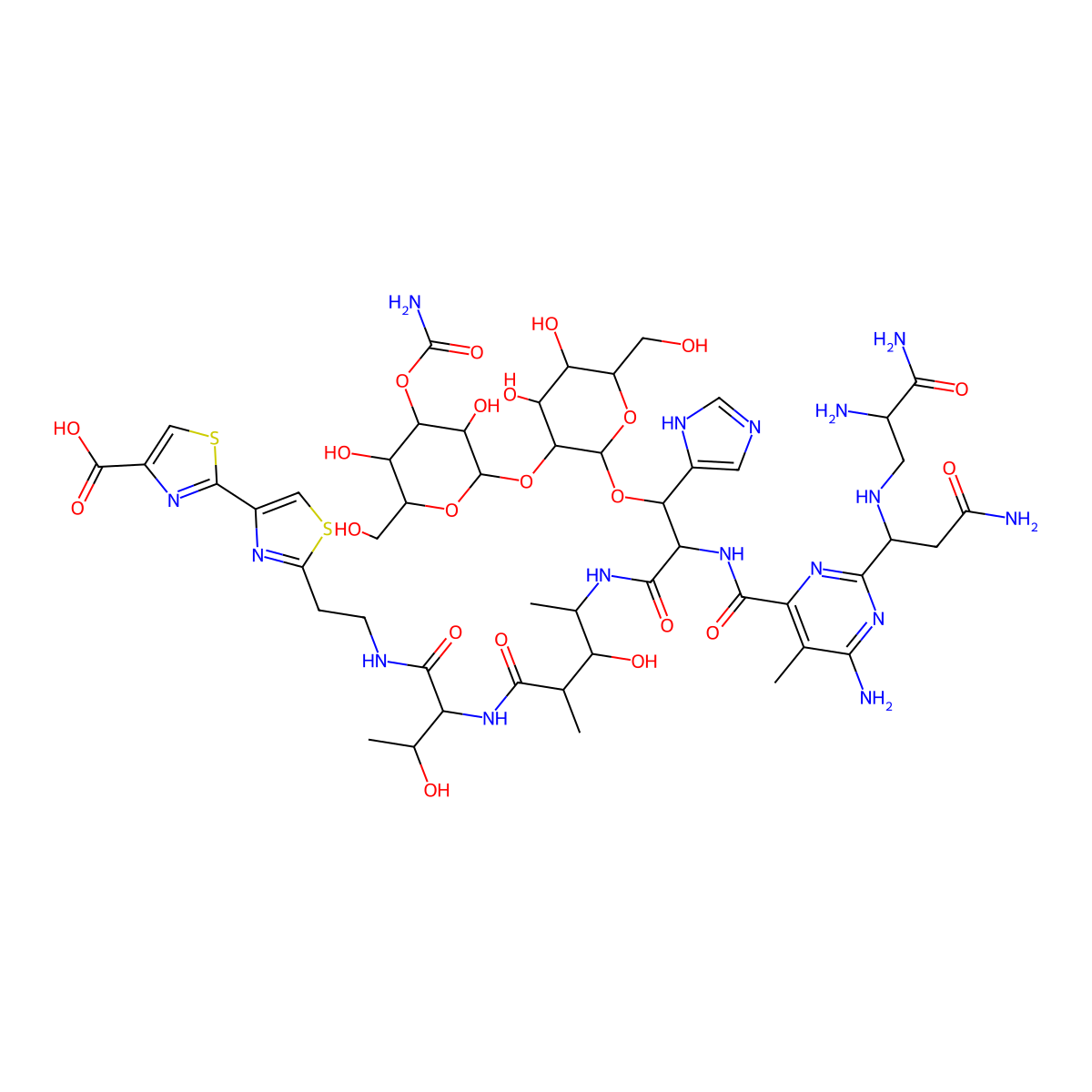 Bleomycinic acid molecular structure, CAS 37364-66-2