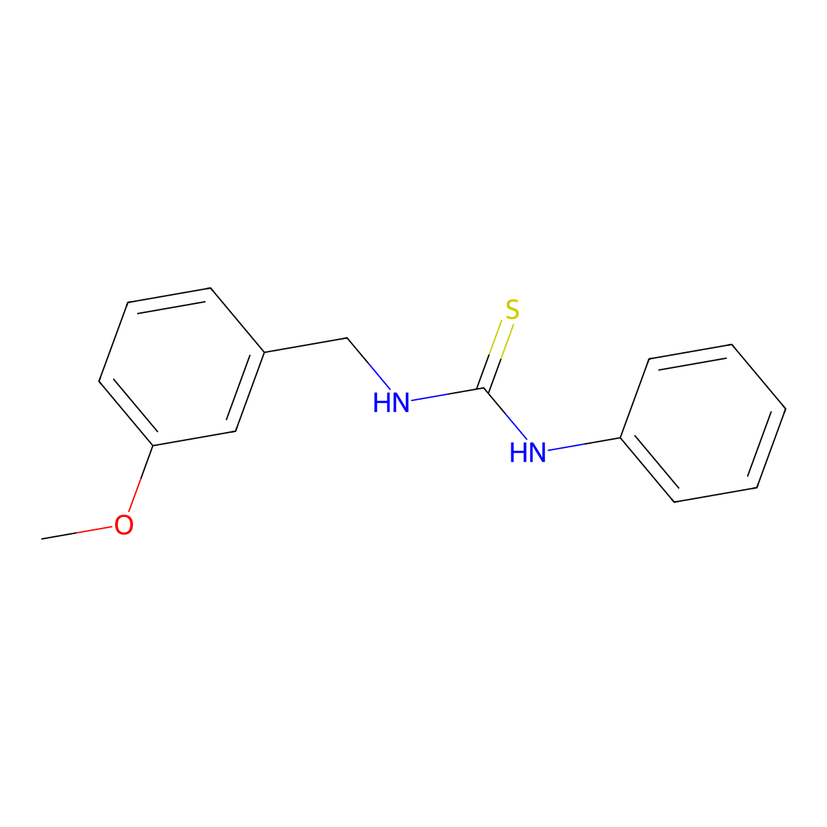 N-(3-methoxybenzyl)-N'-phenylthiourea molecular structure, CAS 373642-46-7