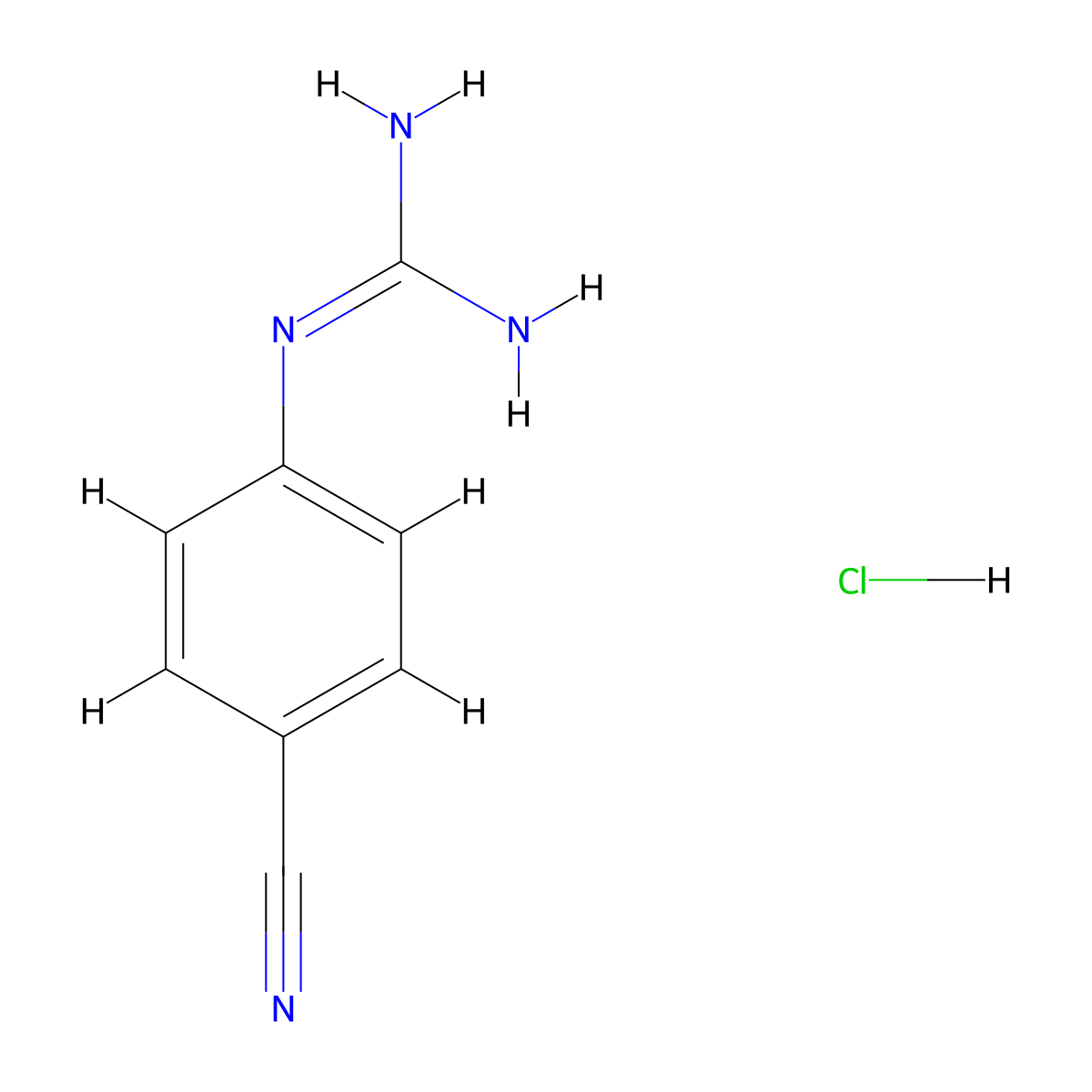 1-(4-Cyanophenyl)guanidine hydrochloride molecular structure, CAS 373690-68-7