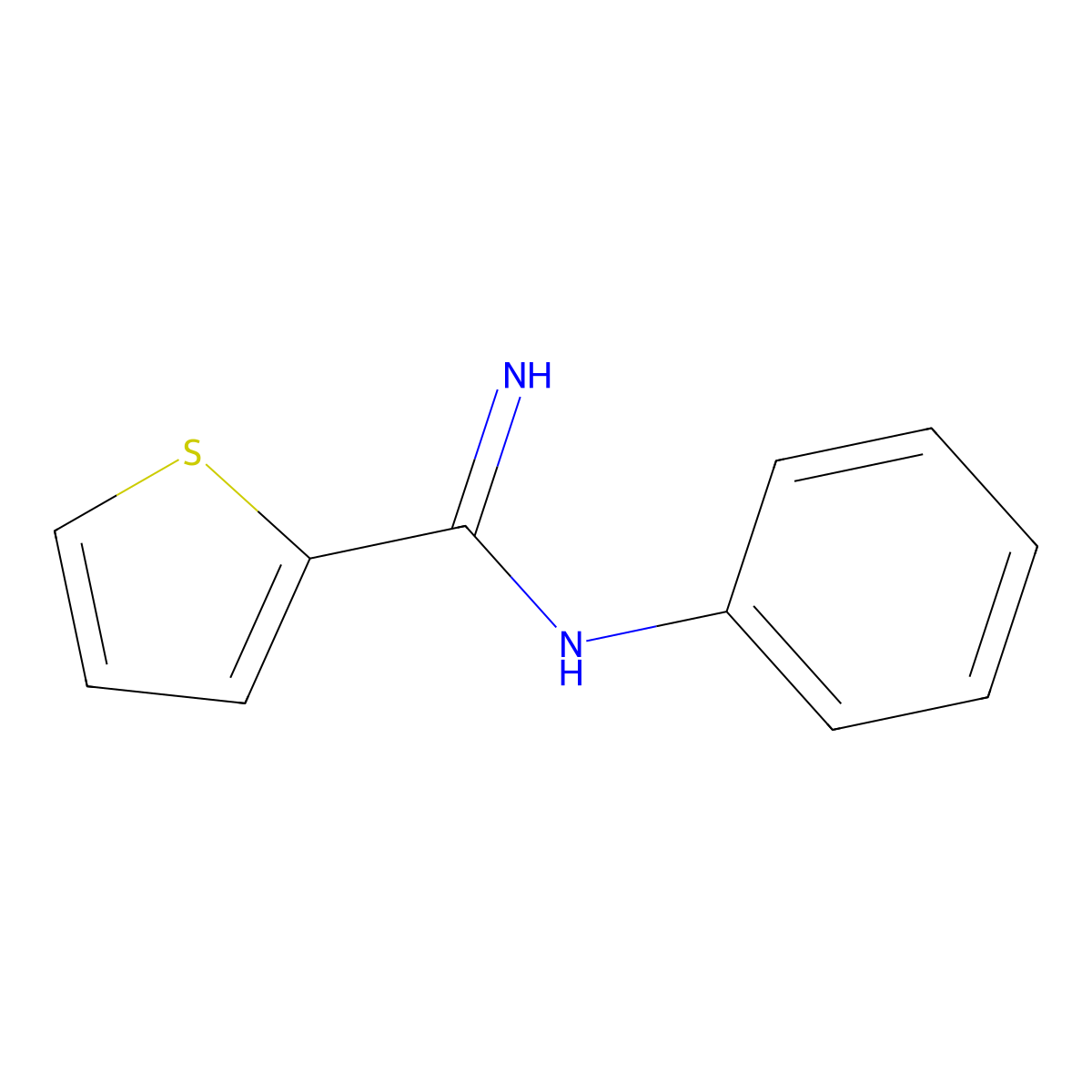 N-phenylthiophene-2-carboximidamide molecular structure, CAS 3737-39-1