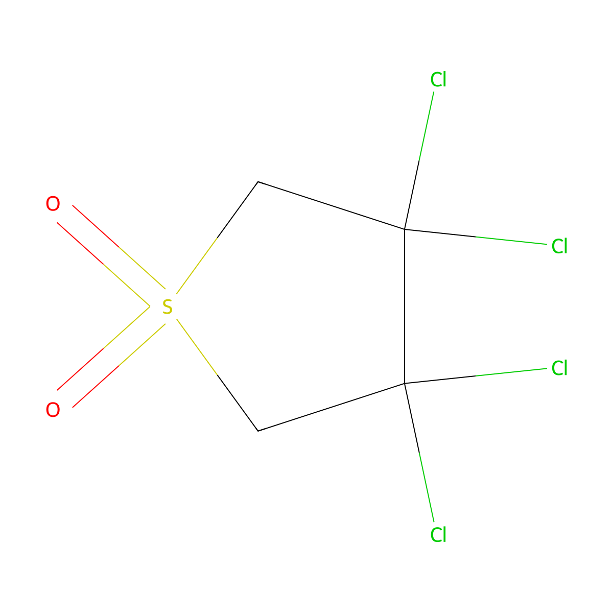 3,3,4,4-Tetrachlorotetrahydrothiophene 1,1-dioxide molecular structure, CAS 3737-41-5