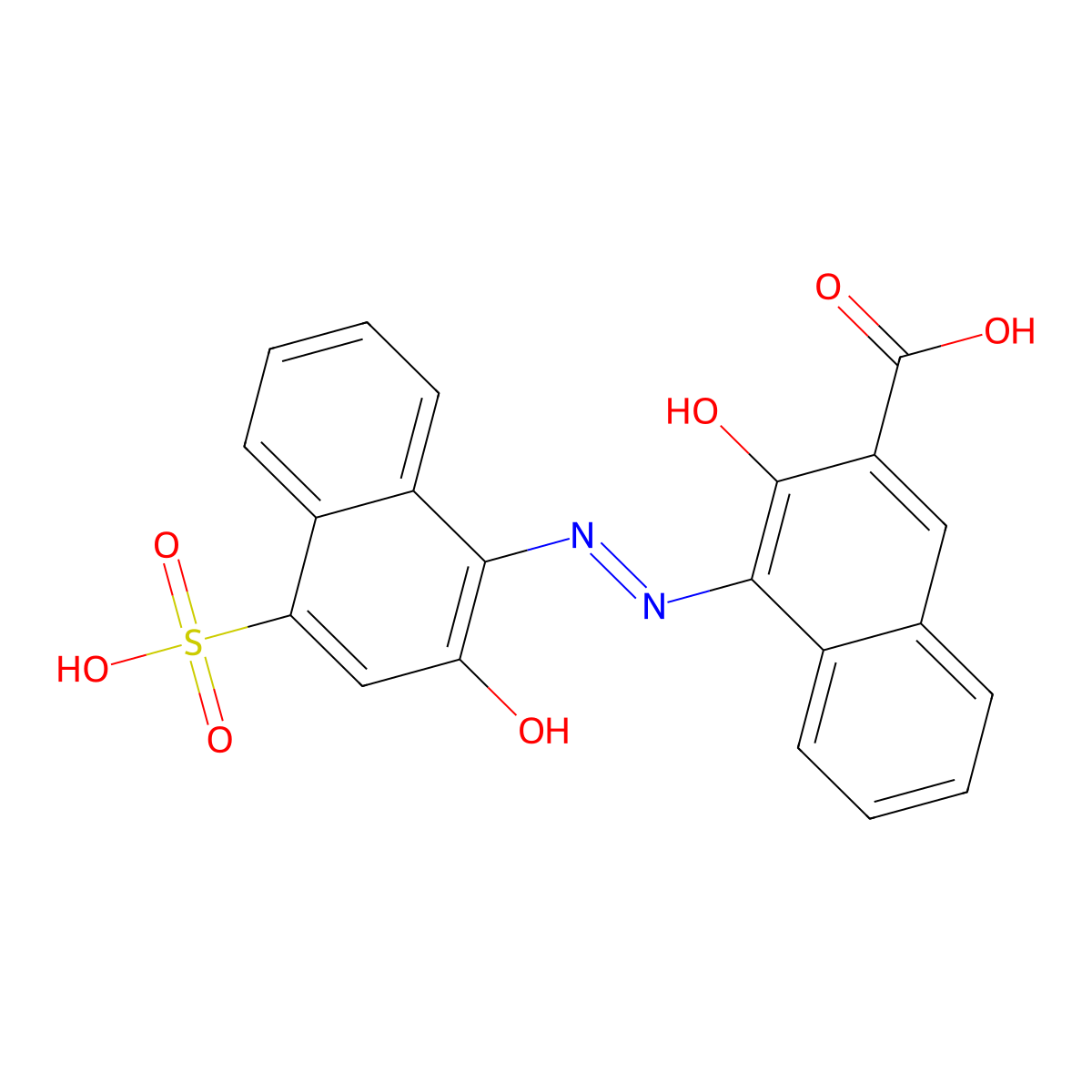 Calconcarboxylic acid molecular structure, CAS 3737-95-9