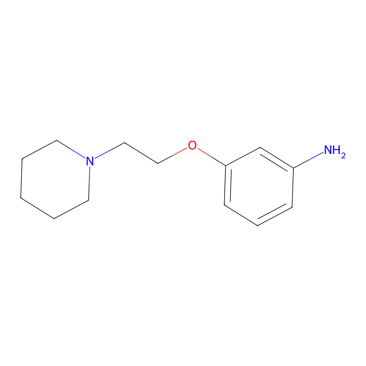 3-(2-(Piperidin-1-yl)ethoxy)aniline molecular structure, CAS 373824-23-8
