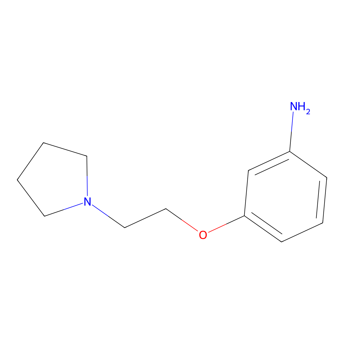 3-[2-(Pyrrolidin-1-yl)ethoxy]aniline molecular structure, CAS 373824-30-7