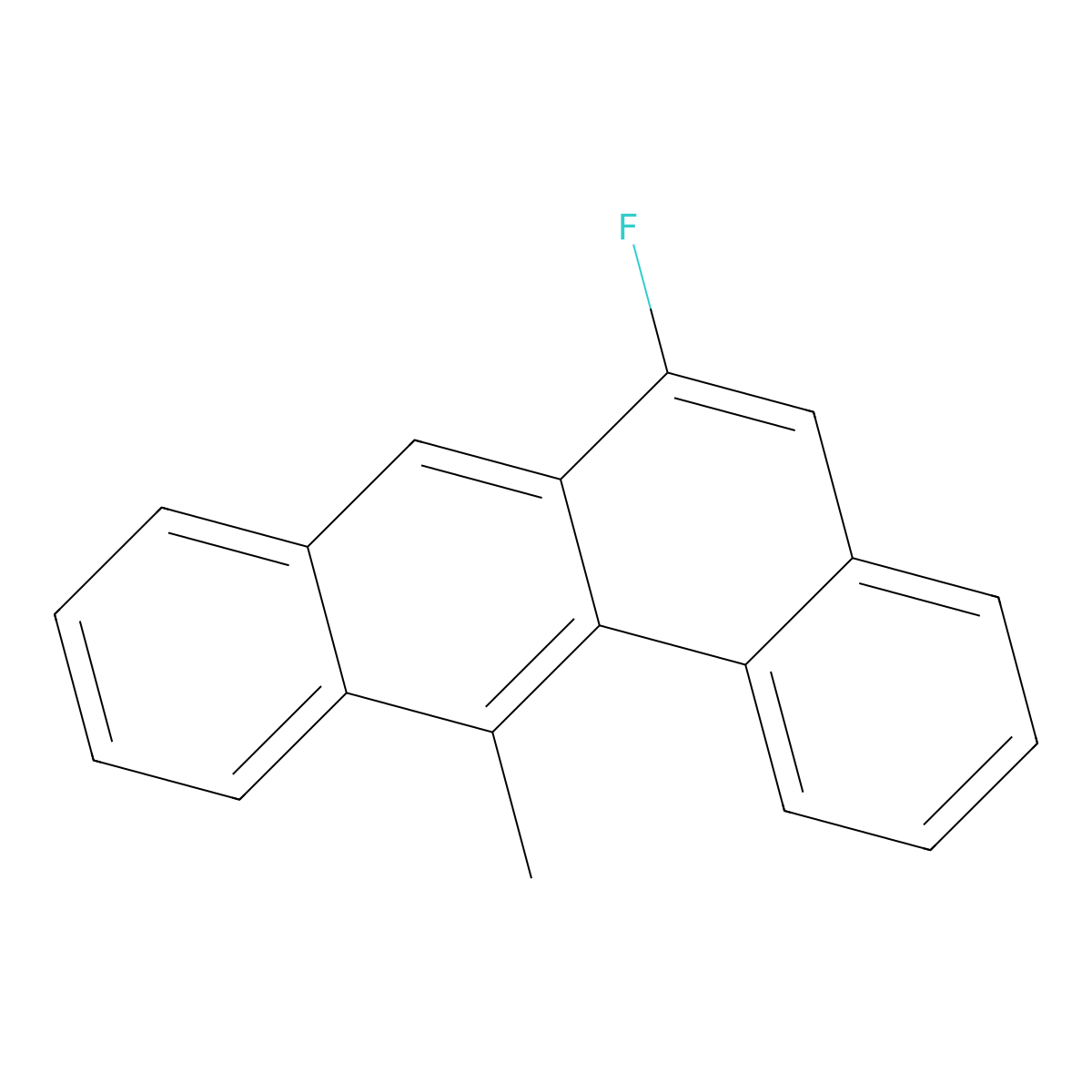 Benz(a)anthracene, 6-fluoro-12-methyl- molecular structure, CAS 37388-43-5