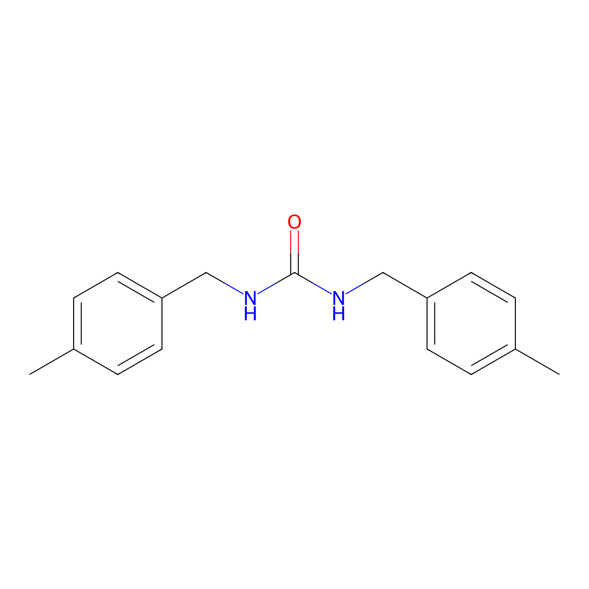 1,3-Bis(4-methylbenzyl)urea molecular structure, CAS 37389-92-7