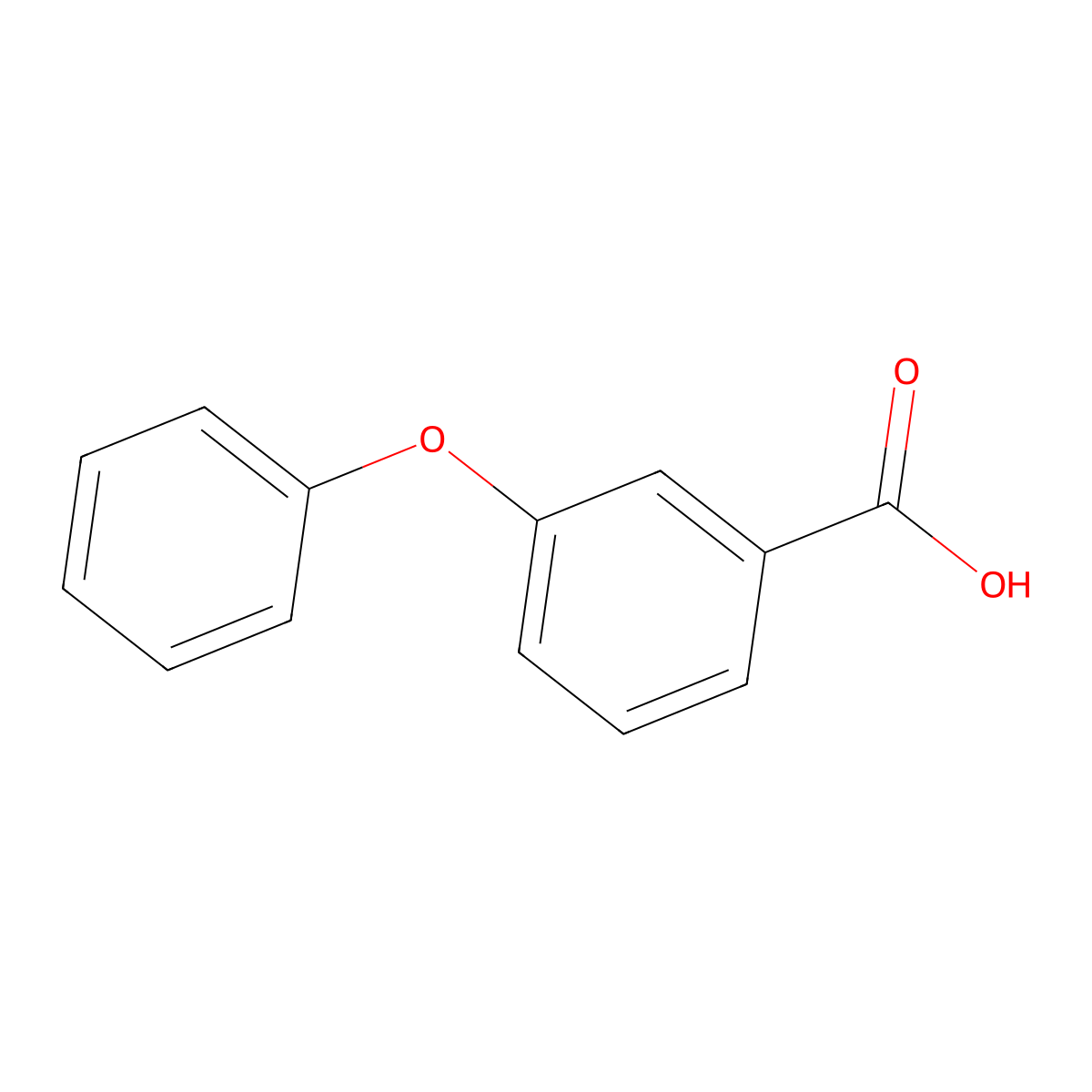 3-Phenoxybenzoic acid molecular structure, CAS 3739-38-6