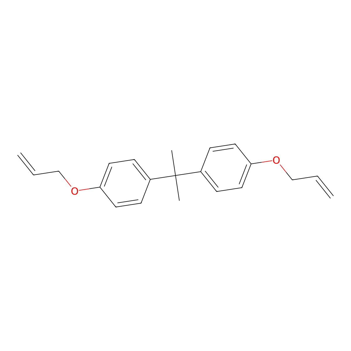 Benzene, 1,1'-(1-methylethylidene)bis(4-(2-propen-1-yloxy)- molecular structure, CAS 3739-67-1