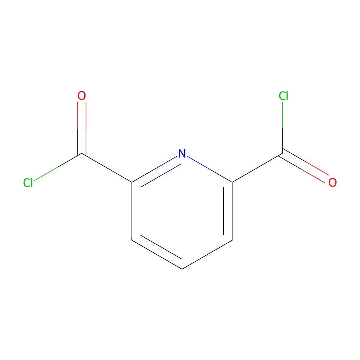 2,6-Pyridinedicarbonyl dichloride molecular structure, CAS 3739-94-4