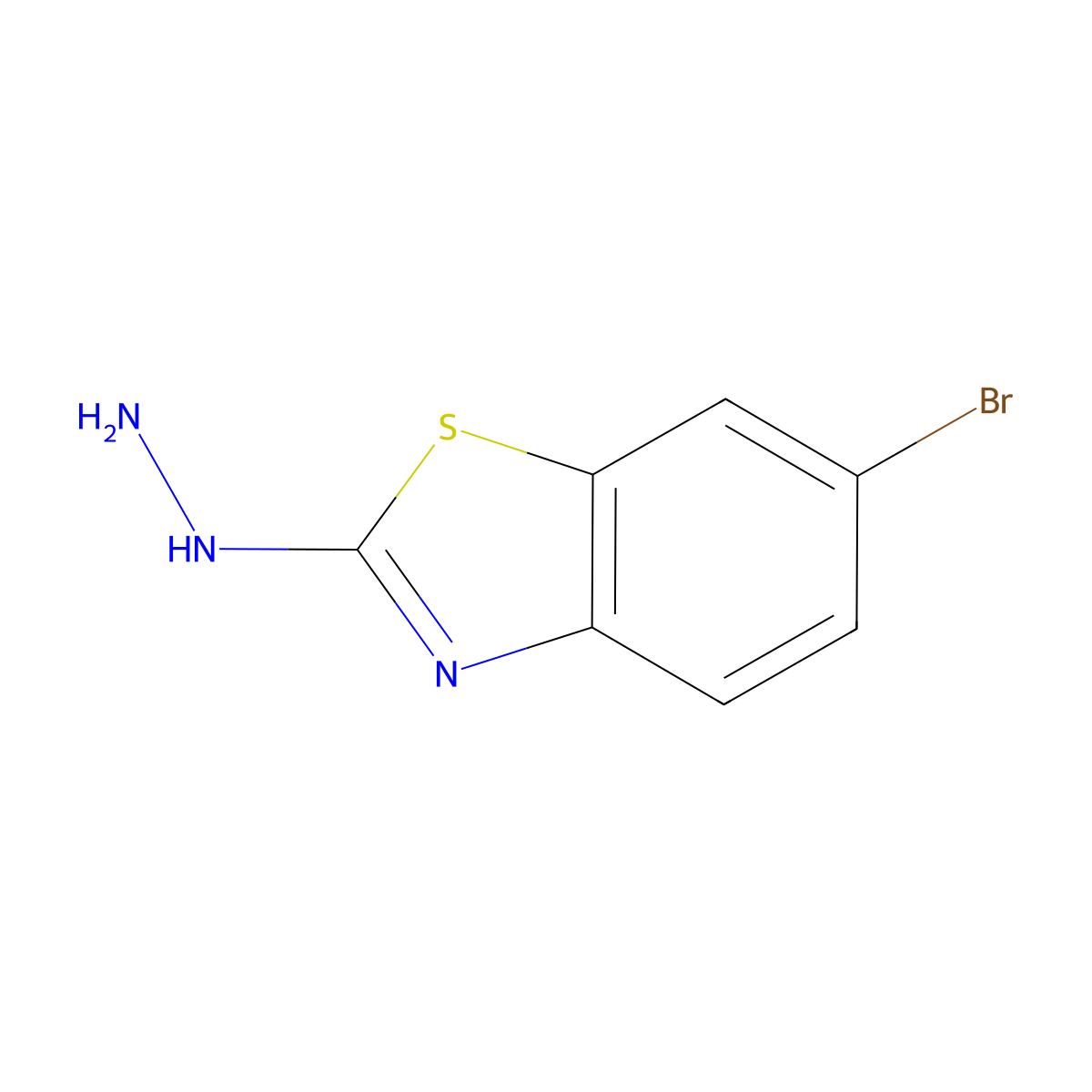 6-Bromo-2-hydrazinyl-1,3-benzothiazole molecular structure, CAS 37390-63-9