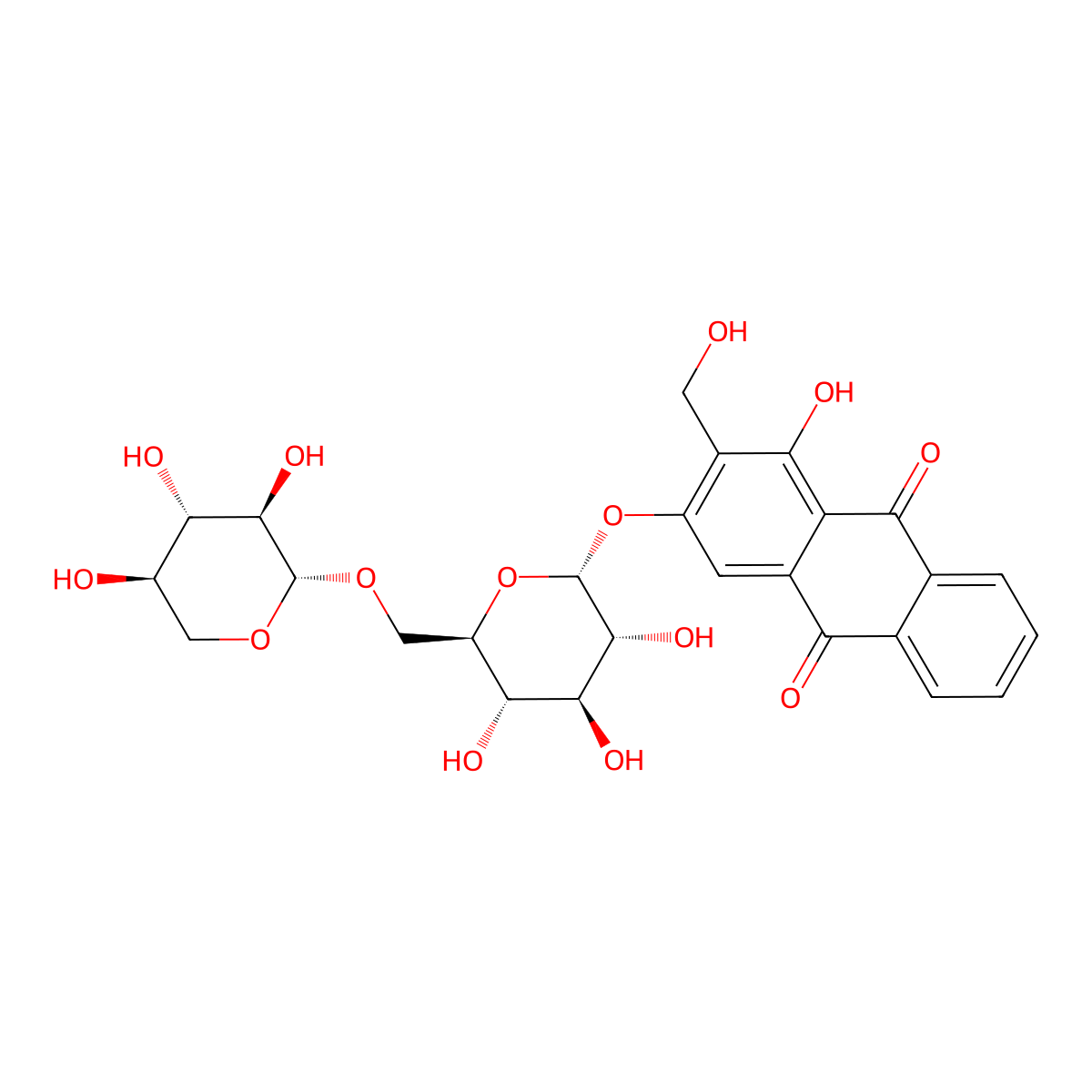 Lucidin 3-primveroside molecular structure, CAS 37393-11-6