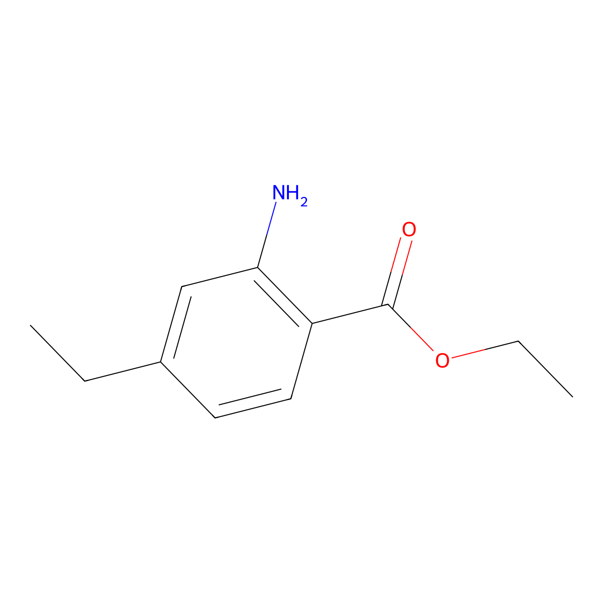 Ethyl 2-amino-4-ethylbenzoate molecular structure, CAS 37395-55-4