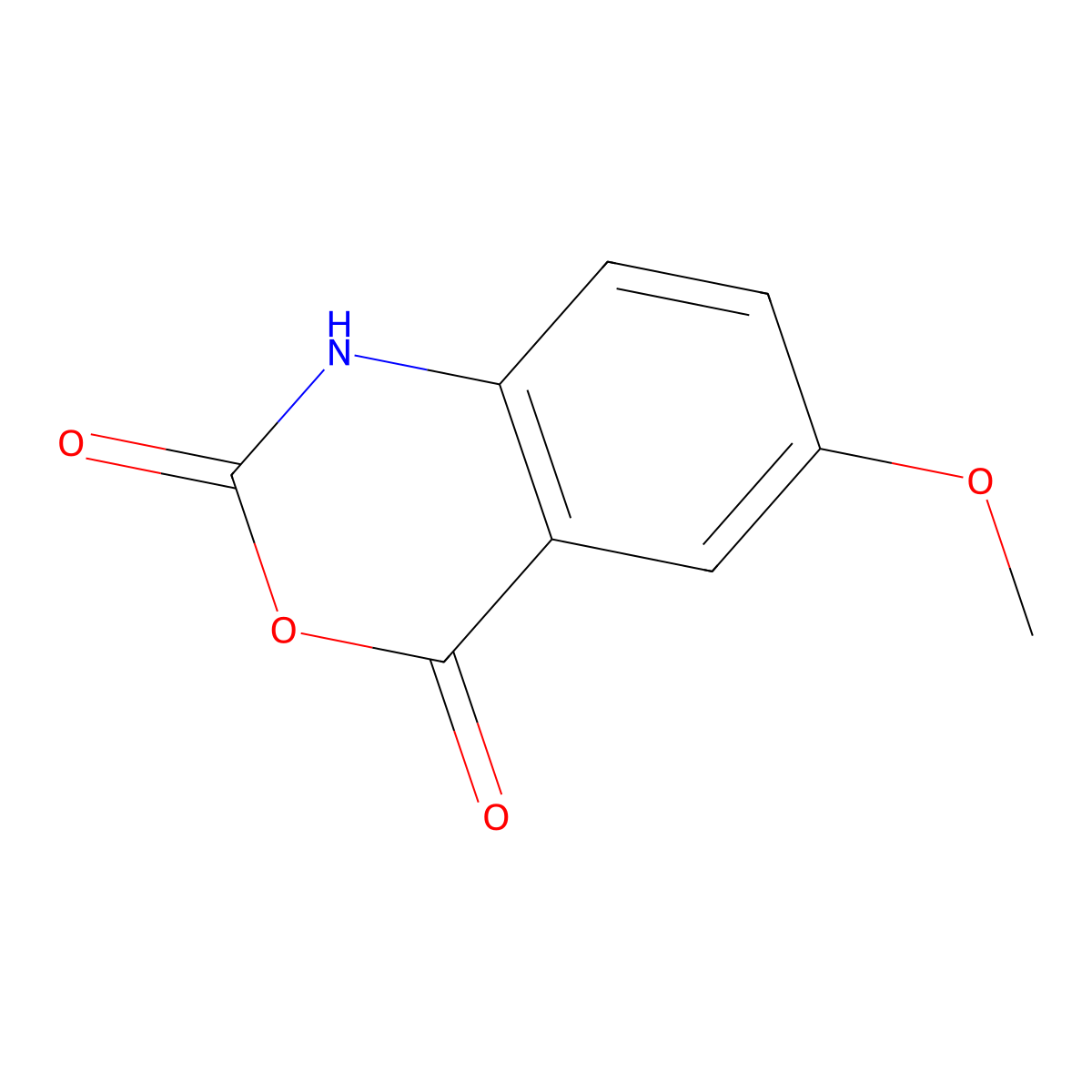 6-methoxy-2,4-dihydro-1H-3,1-benzoxazine-2,4-dione molecular structure, CAS 37395-77-0